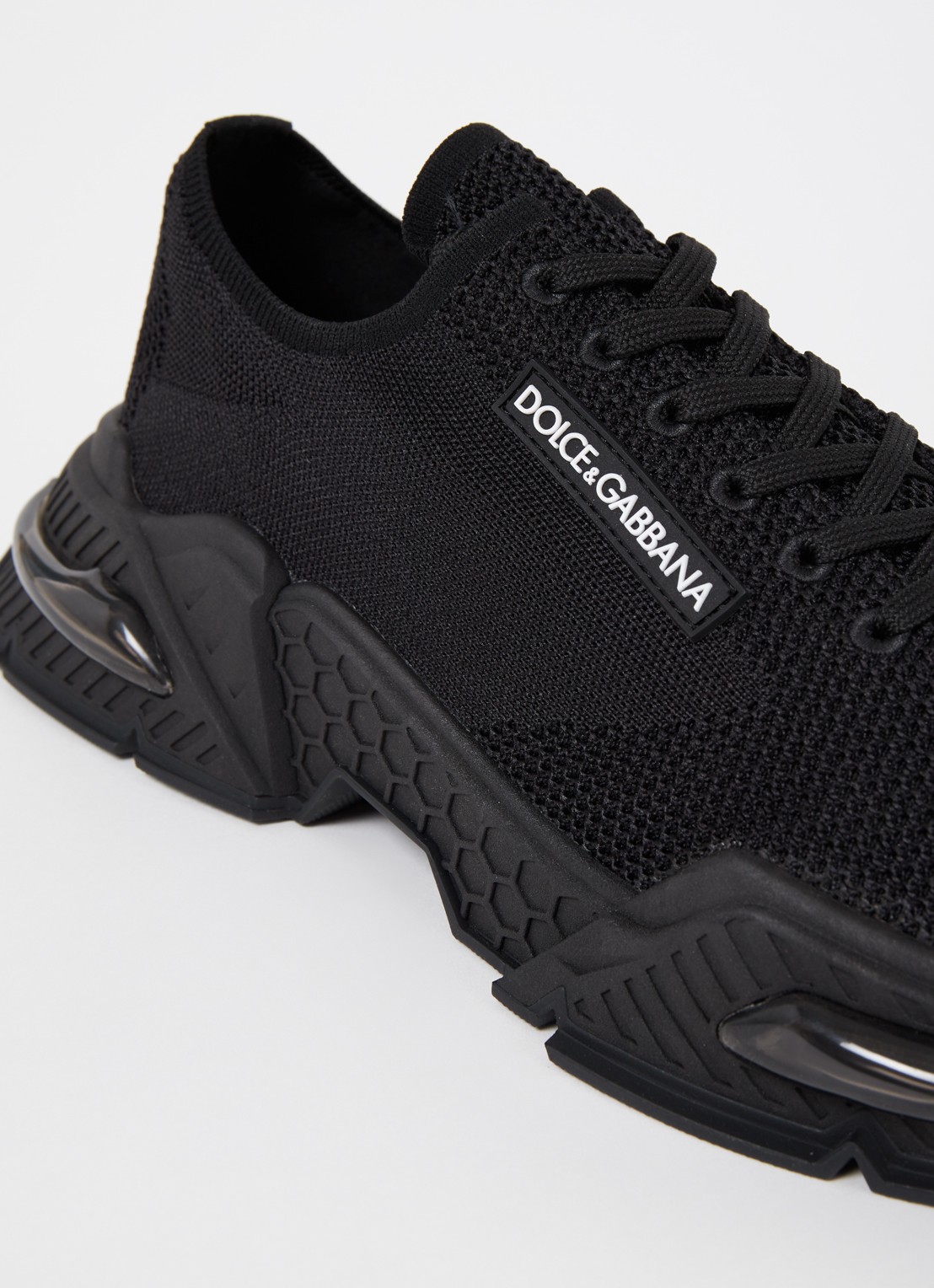 Dolce & Gabbana Airmaster sneaker met gebreid bovenwerk - detail 6 zwart