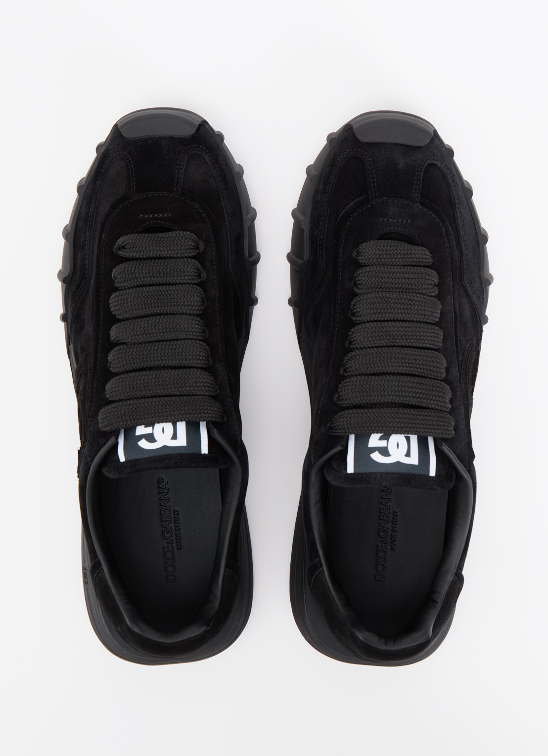 Dolce & Gabbana Athletic sneakers van kalfssuède - detail 4 zwart