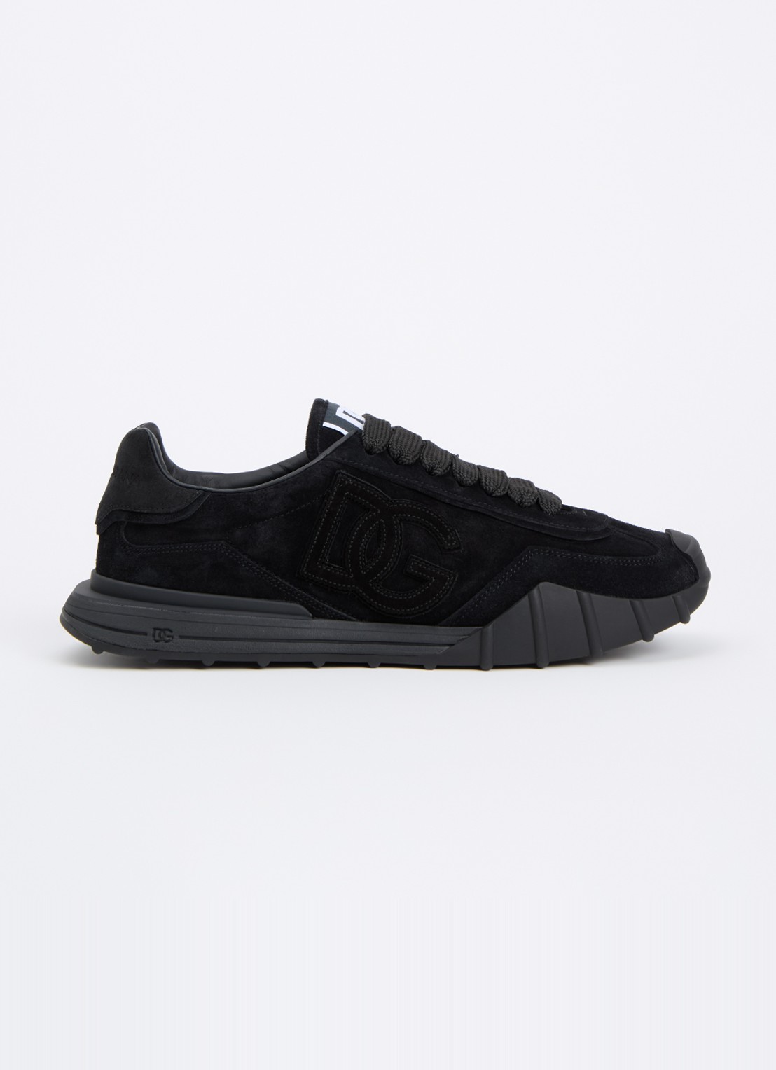 Dolce & Gabbana Athletic sneakers van kalfssuède - voorkant zwart