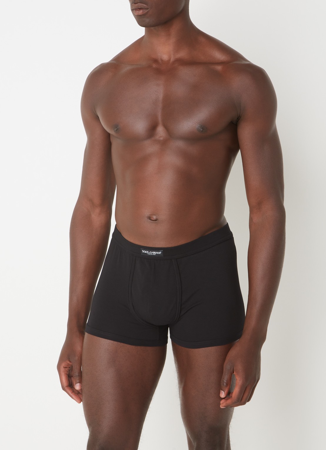 Dolce & Gabbana Boxerhort met logoband - voorkant 2 zwart