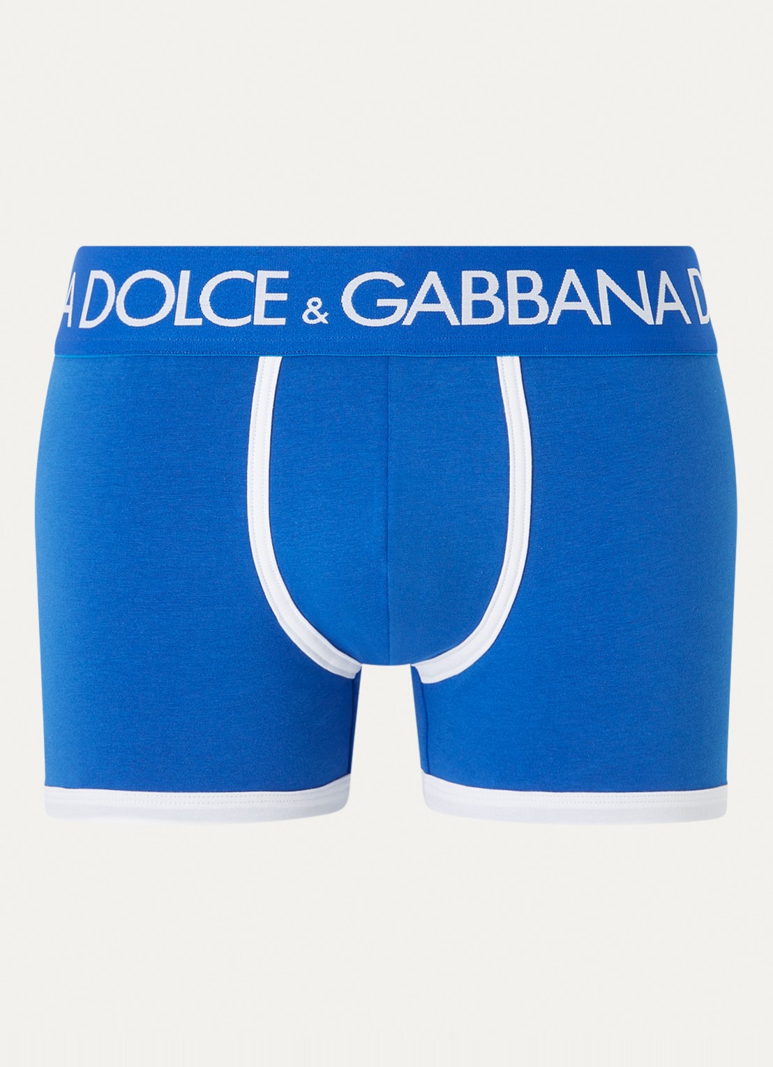 Dolce & Gabbana Boxershort met logoband - voorkant 2 kobaltblauw