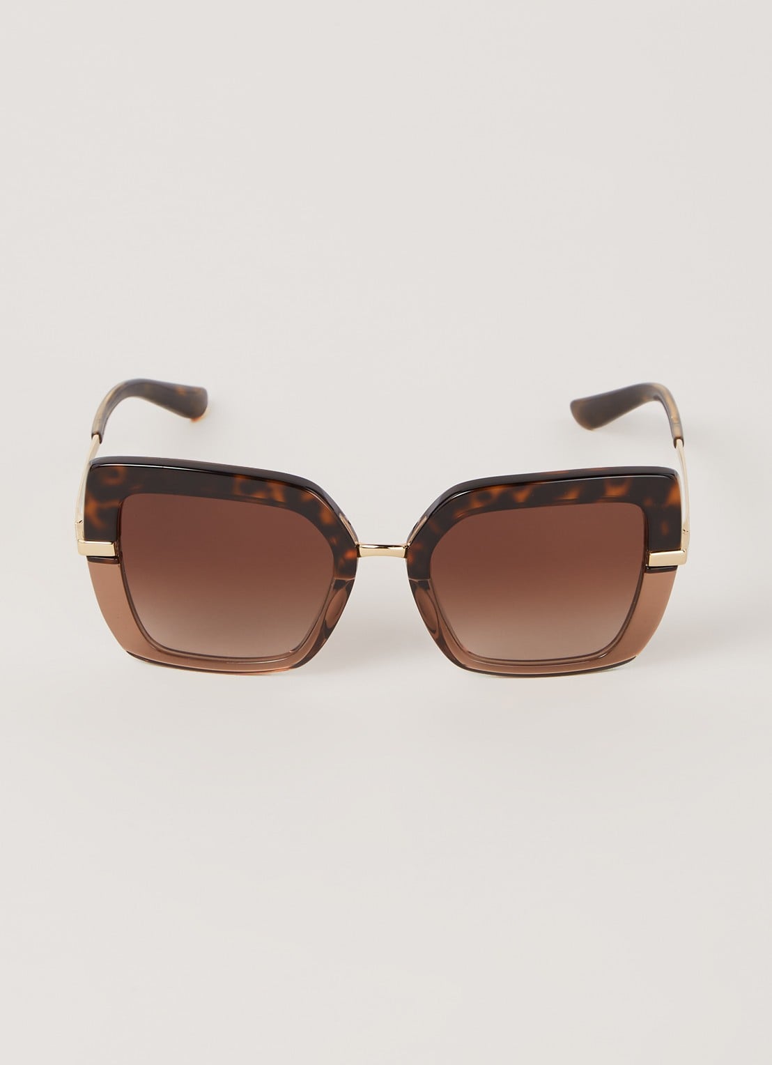Dolce & Gabbana Butterfly zonnebril DG4373 - voorkant 2 donkerbruin