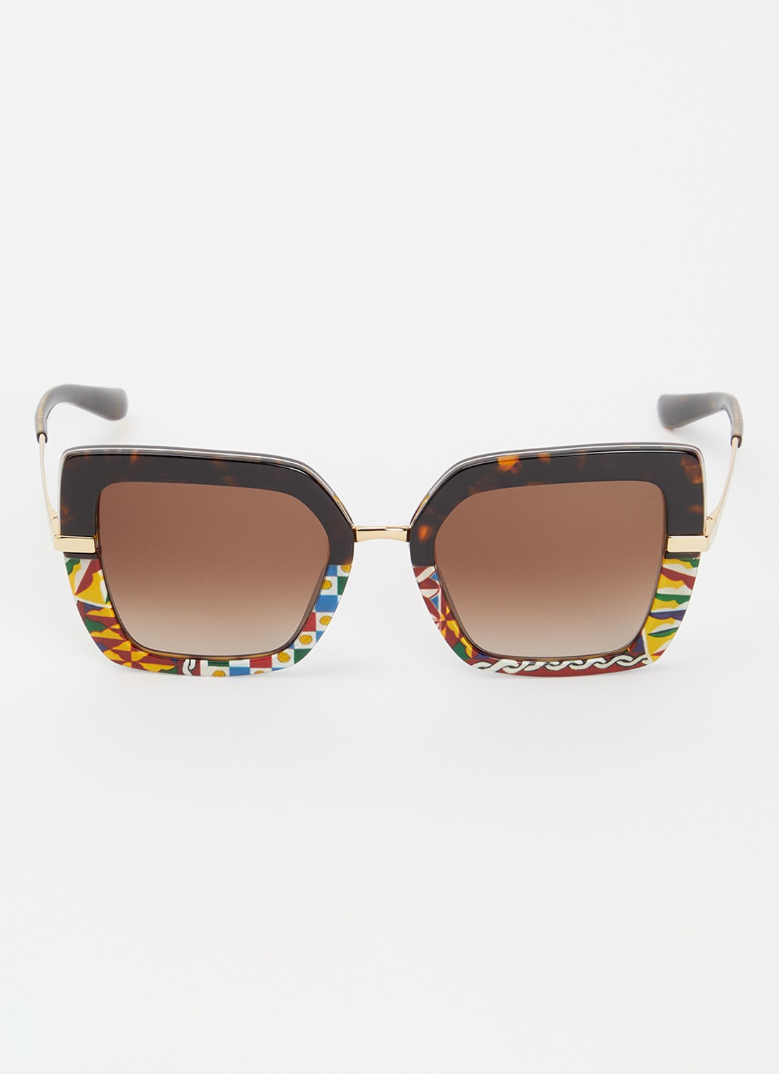Dolce & Gabbana Butterfly zonnebril DG4373F - detail 2 donkerbruin