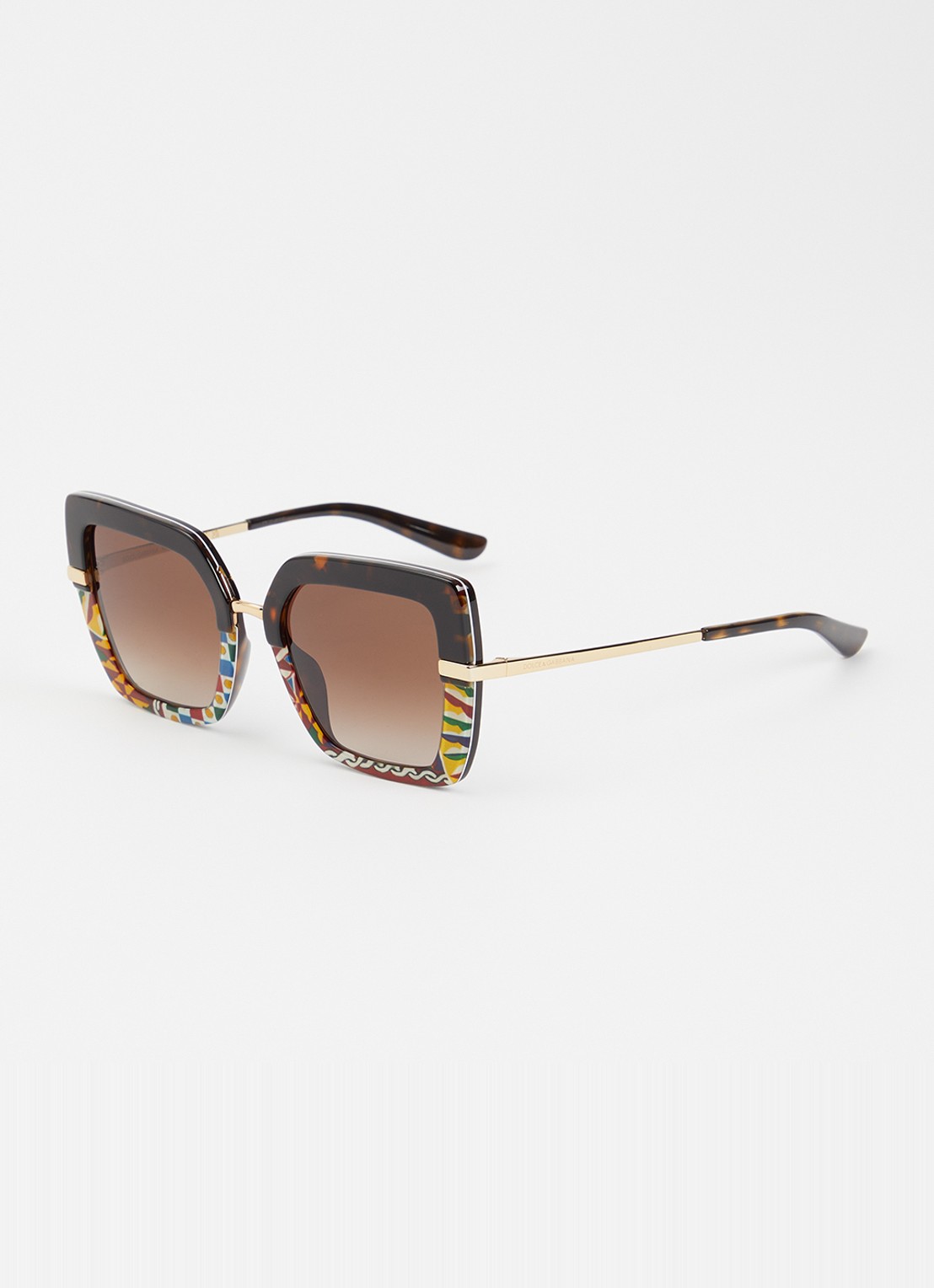 Dolce & Gabbana Butterfly zonnebril DG4373F - voorkant donkerbruin