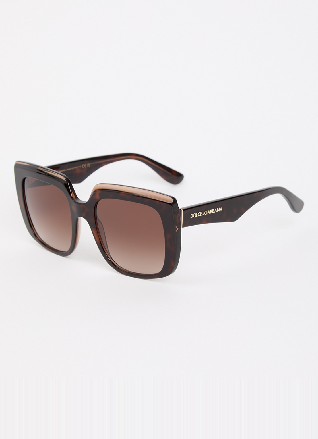 Dolce & Gabbana Butterfly zonnebril DG4414   - voorkant 4 donkerbruin