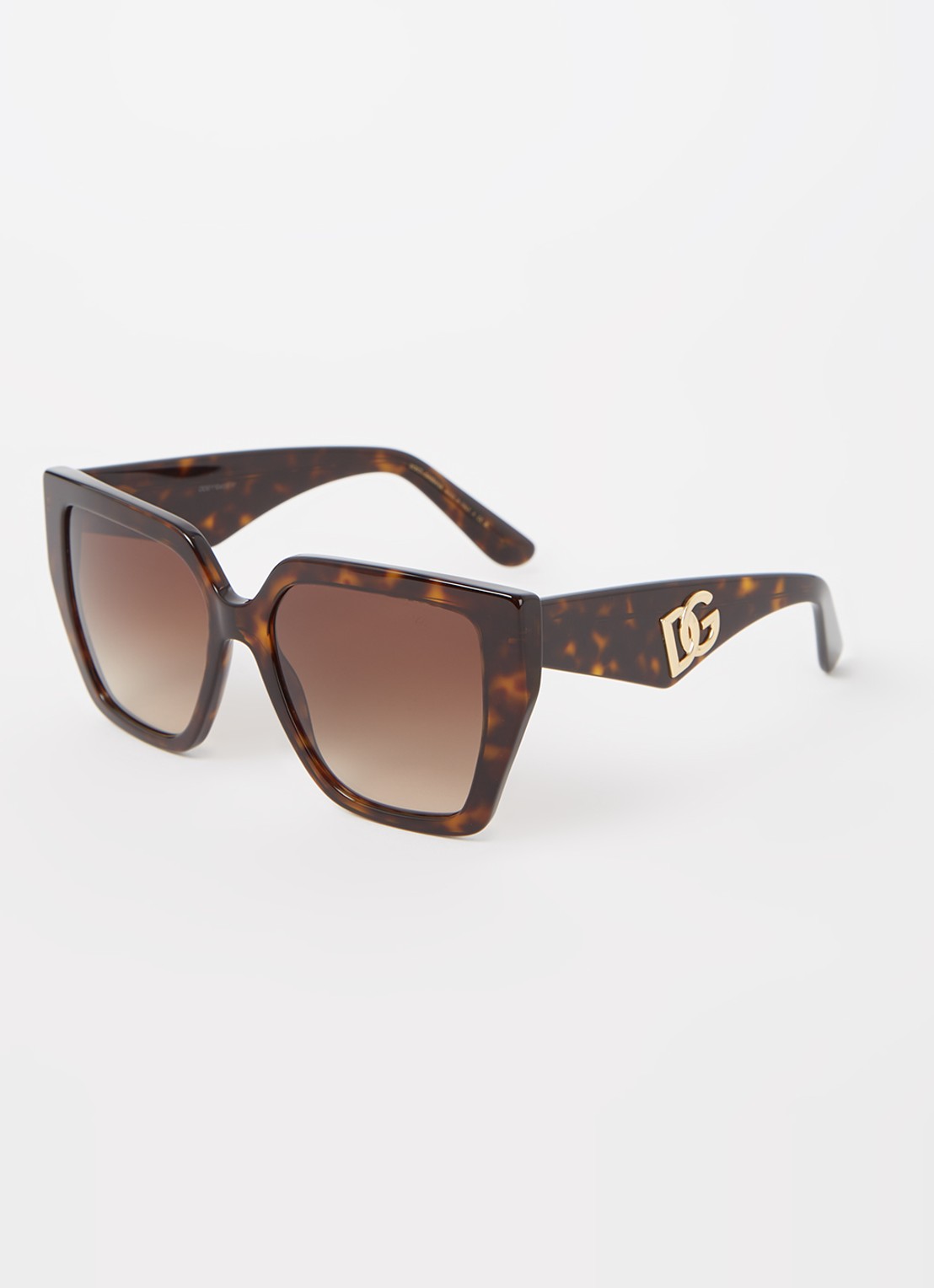 Dolce & Gabbana Butterfly zonnebril DG4438  - voorkant donkerbruin