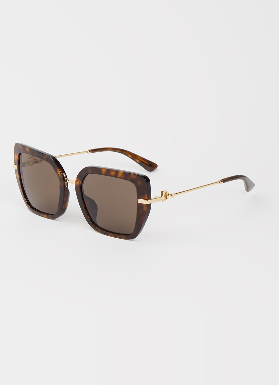 Dolce & Gabbana Butterfly zonnebril DG4474F - voorkant donkerbruin