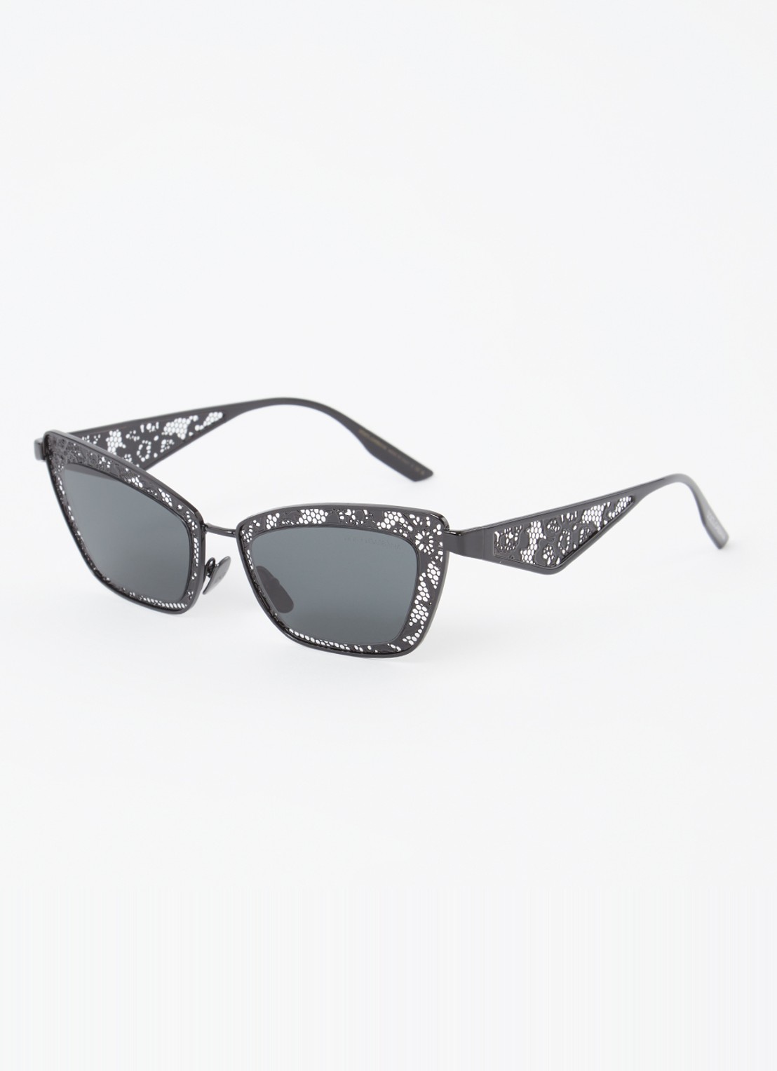 Dolce & Gabbana Cat Eye zonnebril DG2311  - voorkant 4 zwart
