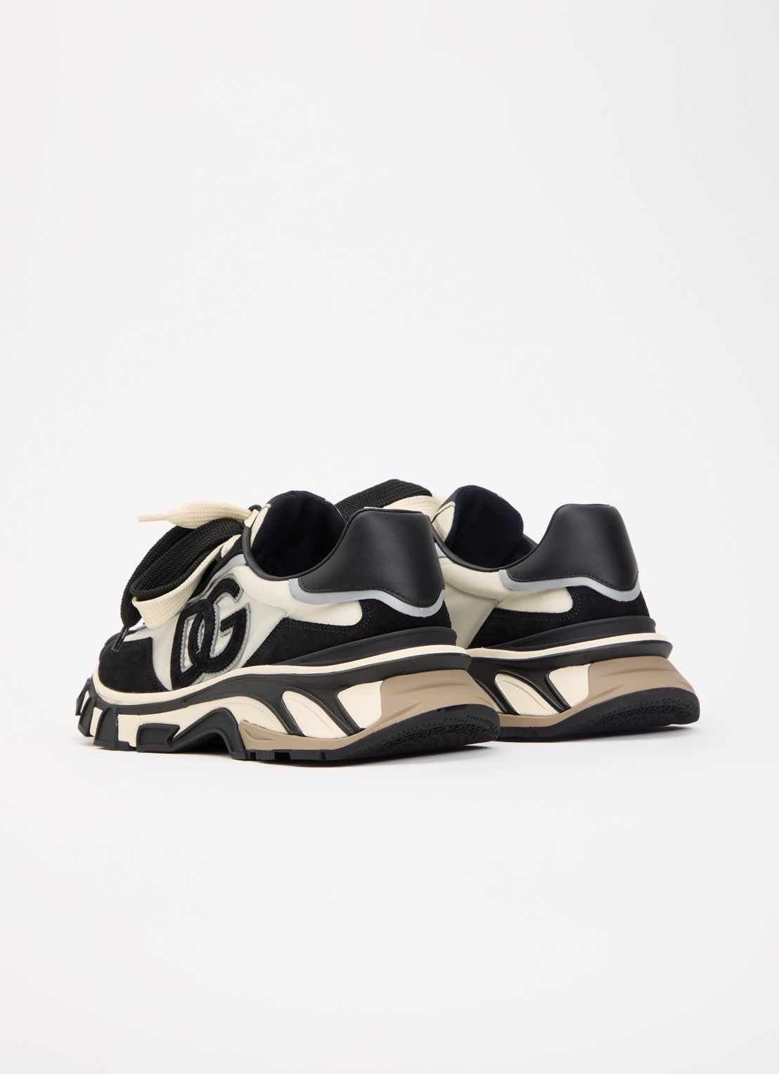 Dolce & Gabbana Country sneaker met details kalfssuède - achterkant 2 zwart