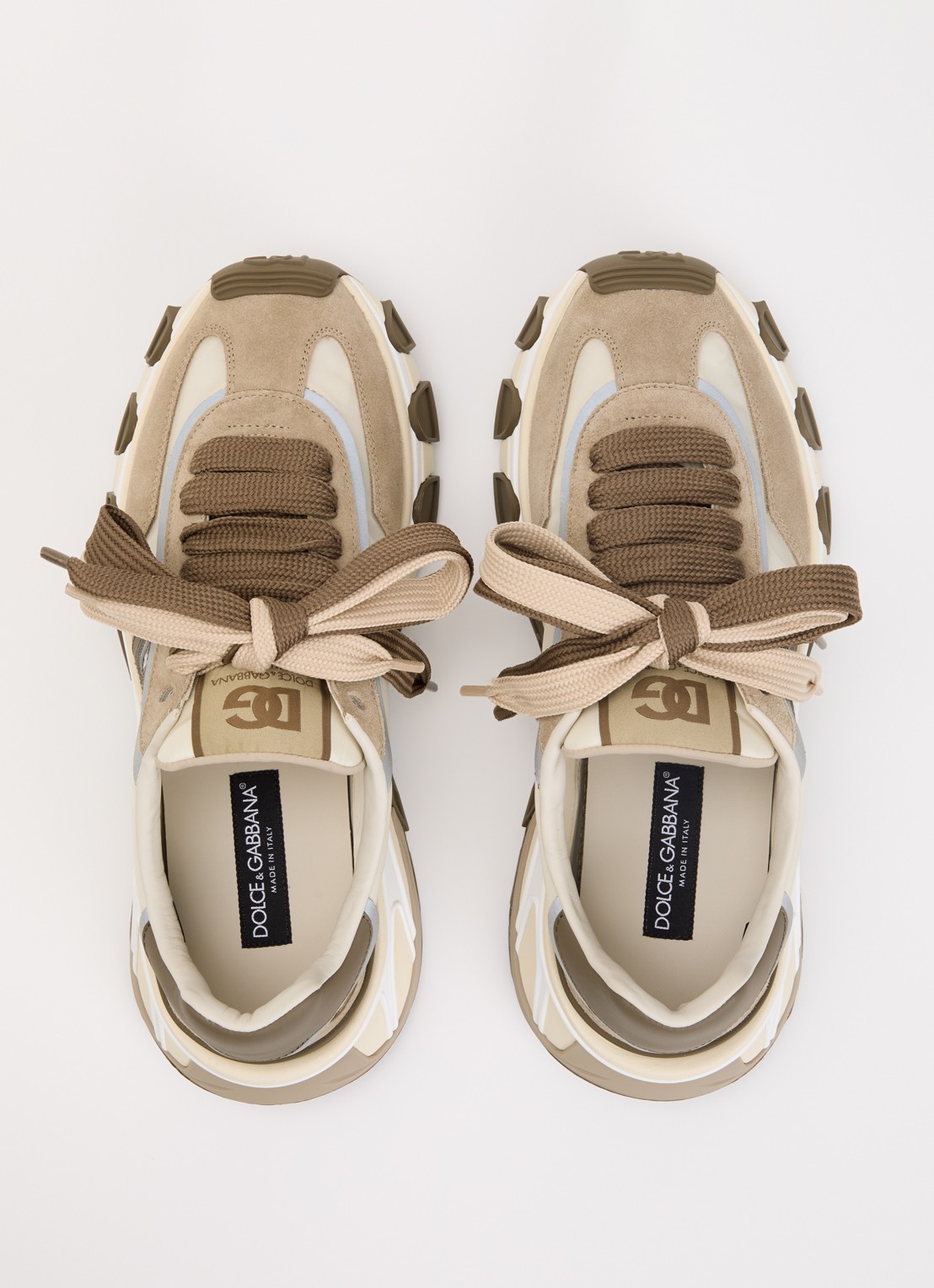Dolce & Gabbana Country sneaker met details kalfssuède - detail 2 beige