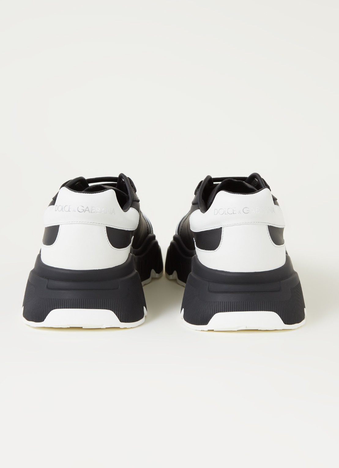 Dolce & Gabbana Daymaster sneaker van kalfsleer - detail zwart