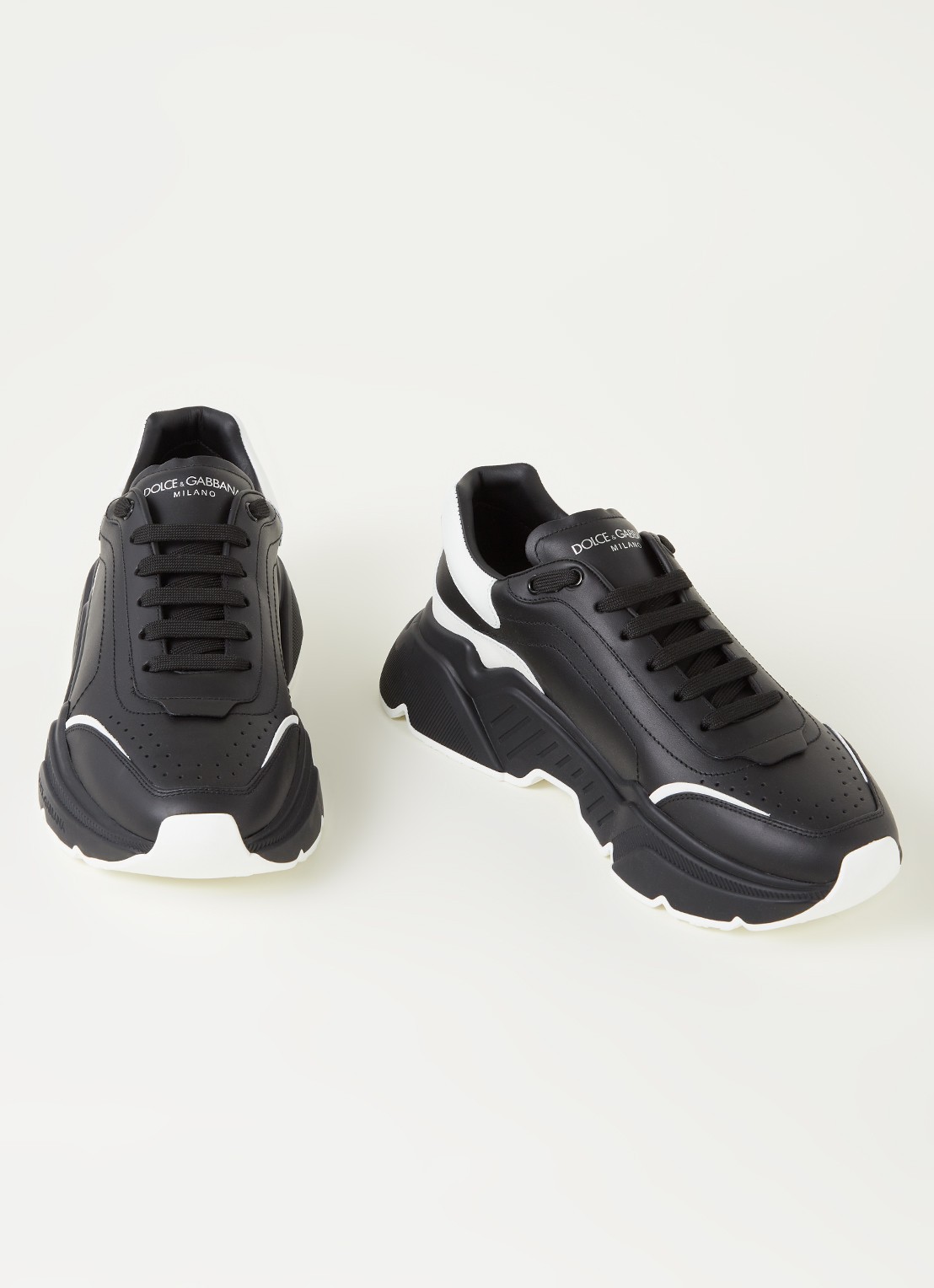 Dolce & Gabbana Daymaster sneaker van kalfsleer - detail 2 zwart