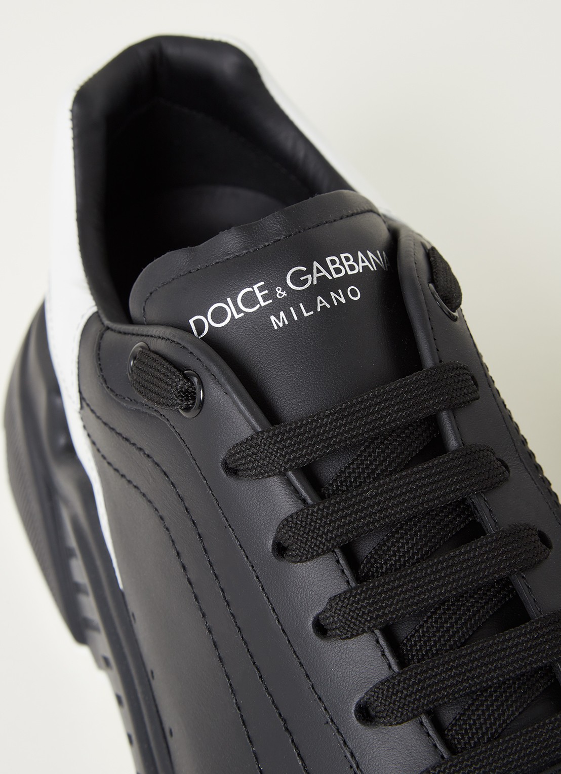 Dolce & Gabbana Daymaster sneaker van kalfsleer - detail 4 zwart