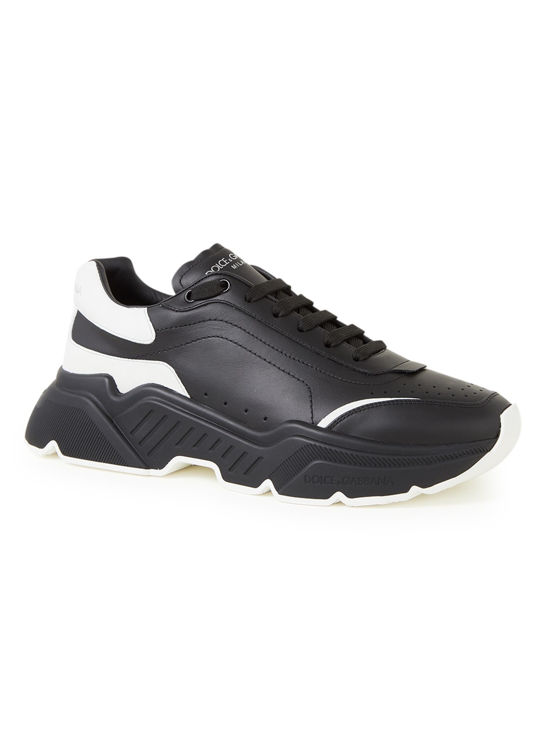 Dolce & Gabbana Daymaster sneaker van kalfsleer - voorkant 5 zwart