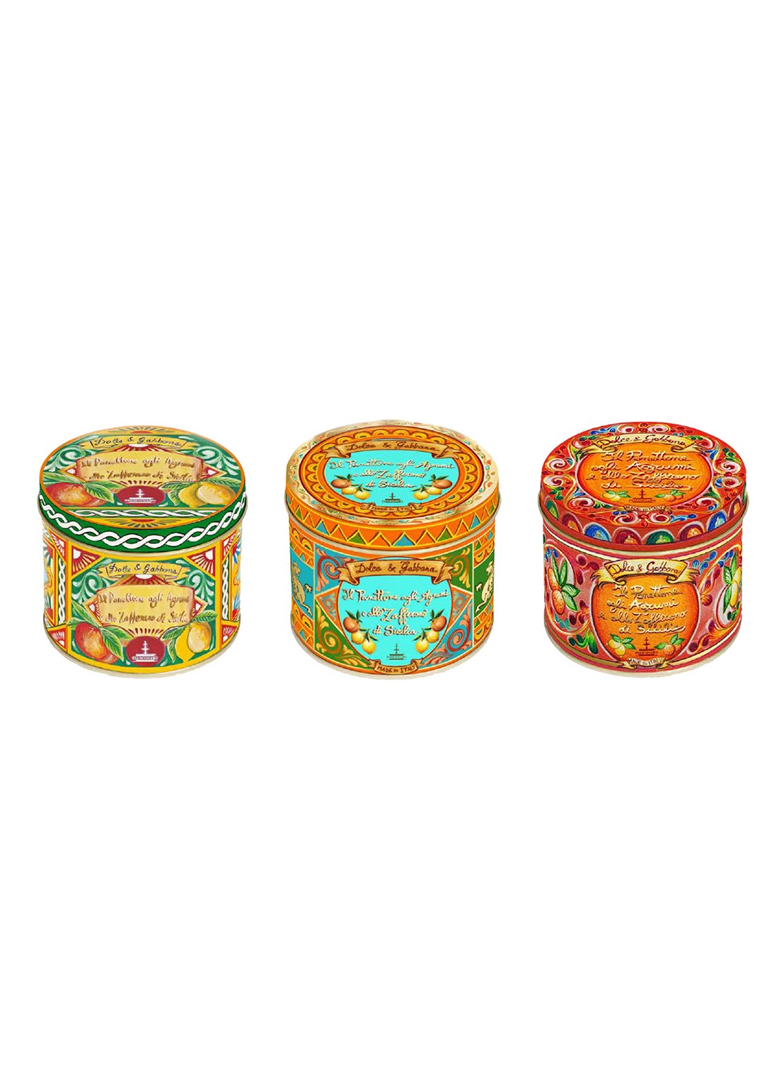 Dolce & Gabbana Fiasconaro panettone met citrusvruchten in bewaarblik 100 gram - voorkant undefined