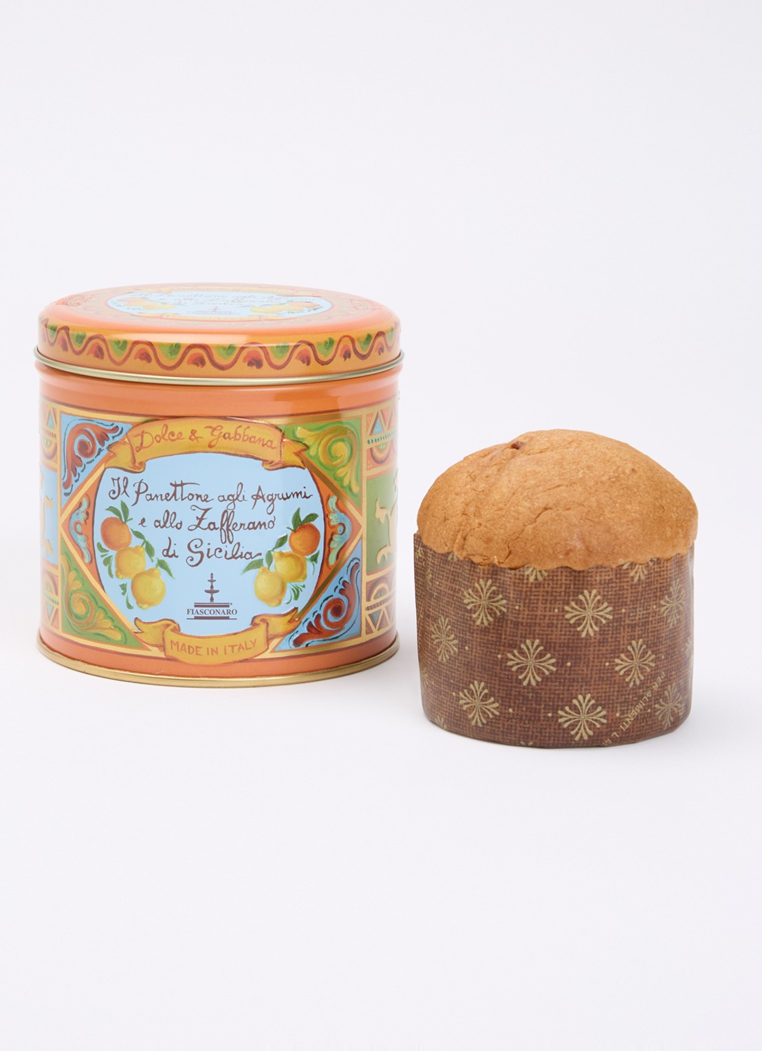 Dolce & Gabbana Fiasconaro panettone met citrusvruchten in bewaarblik 100 gram - voorkant 2 undefined