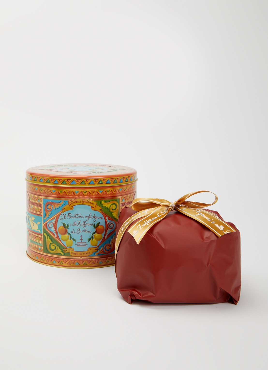 Dolce & Gabbana Fiasconaro panettone met citrusvruchten in bewaarblik 500 gram - voorkant 2 undefined