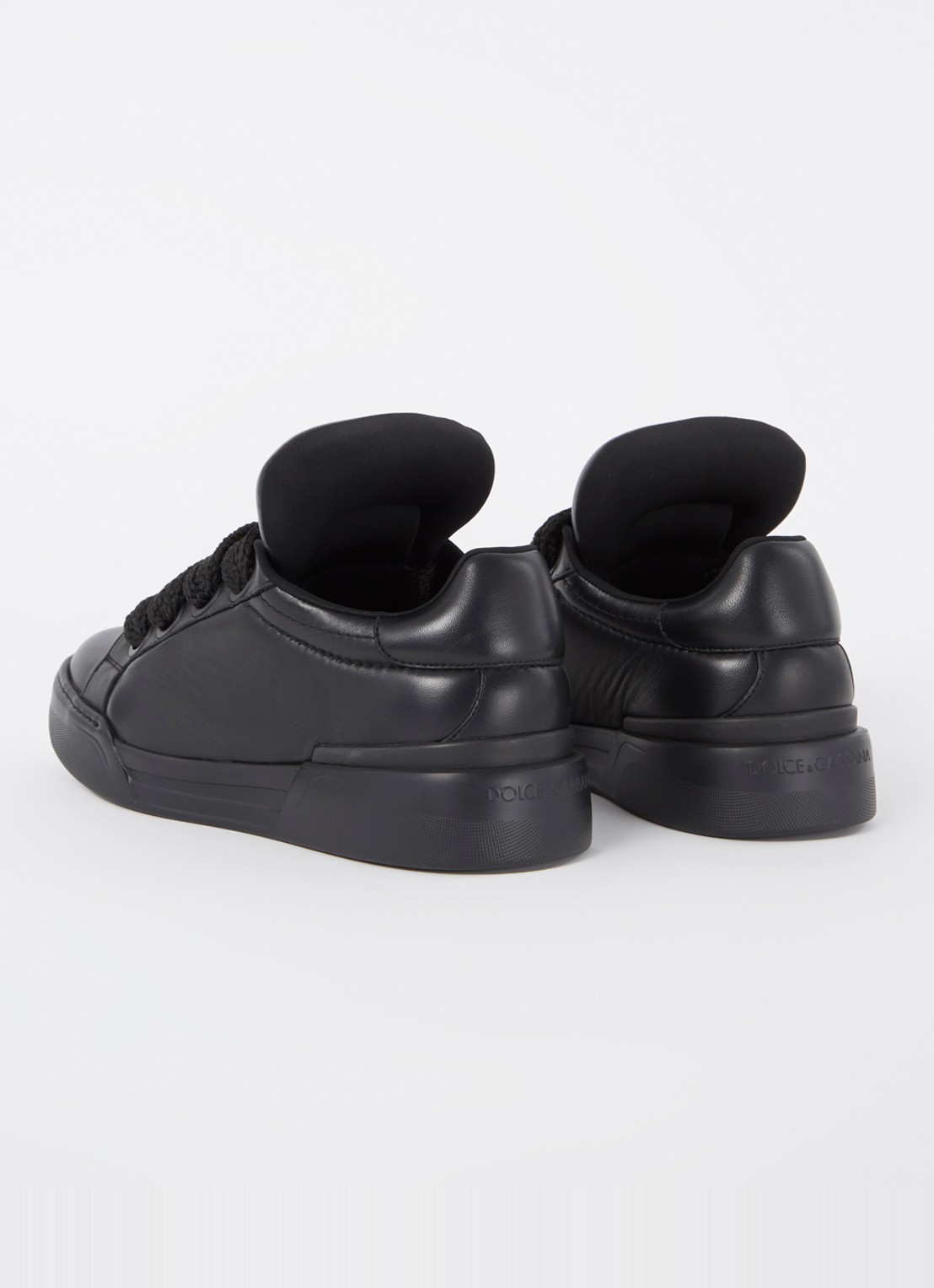 Dolce & Gabbana Mega Skate sneaker van lamsleer - detail 2 zwart