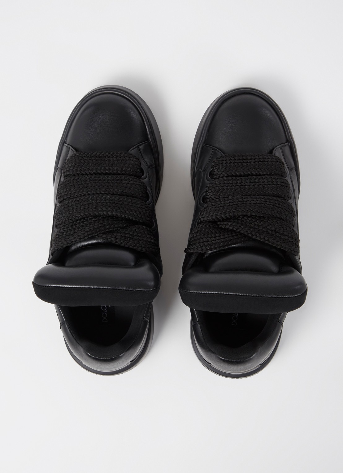 Dolce & Gabbana Mega Skate sneaker van lamsleer - detail 3 zwart