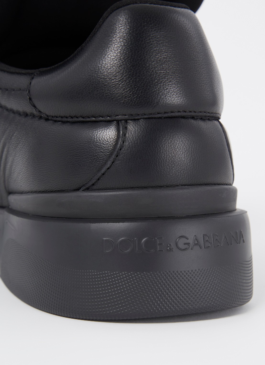 Dolce & Gabbana Mega Skate sneaker van lamsleer - detail 4 zwart
