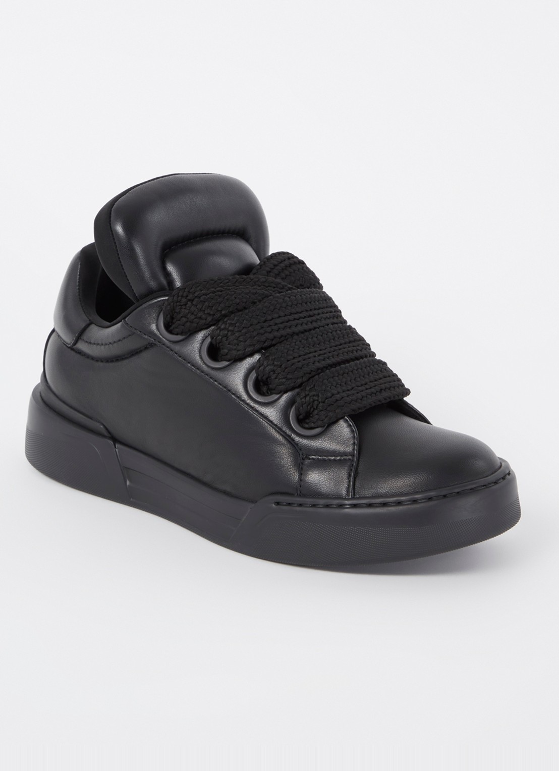 Dolce & Gabbana Mega Skate sneaker van lamsleer - voorkant 6 zwart