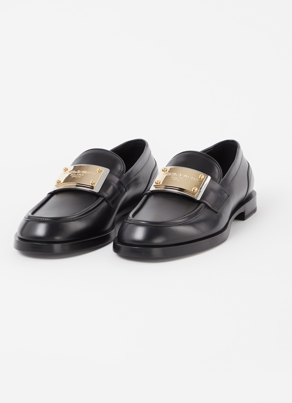 Dolce & Gabbana Miami loafer van kalfsleer - detail zwart