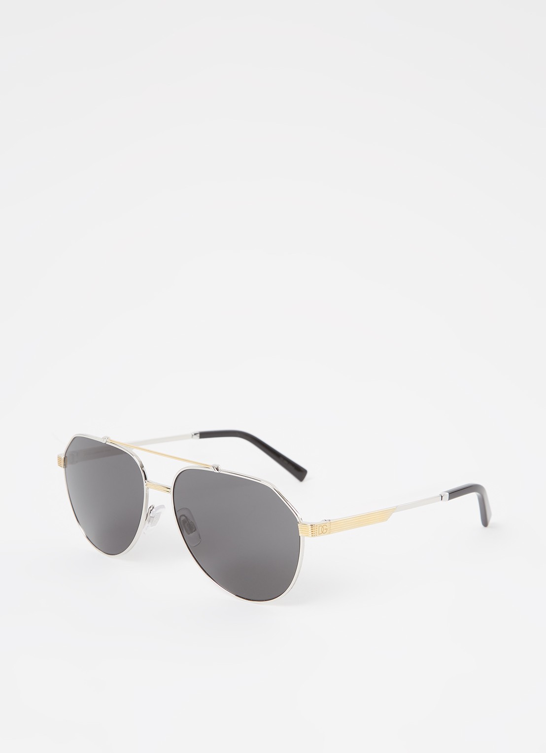 Dolce & Gabbana Piloten zonnebril DG2288  - voorkant zilver