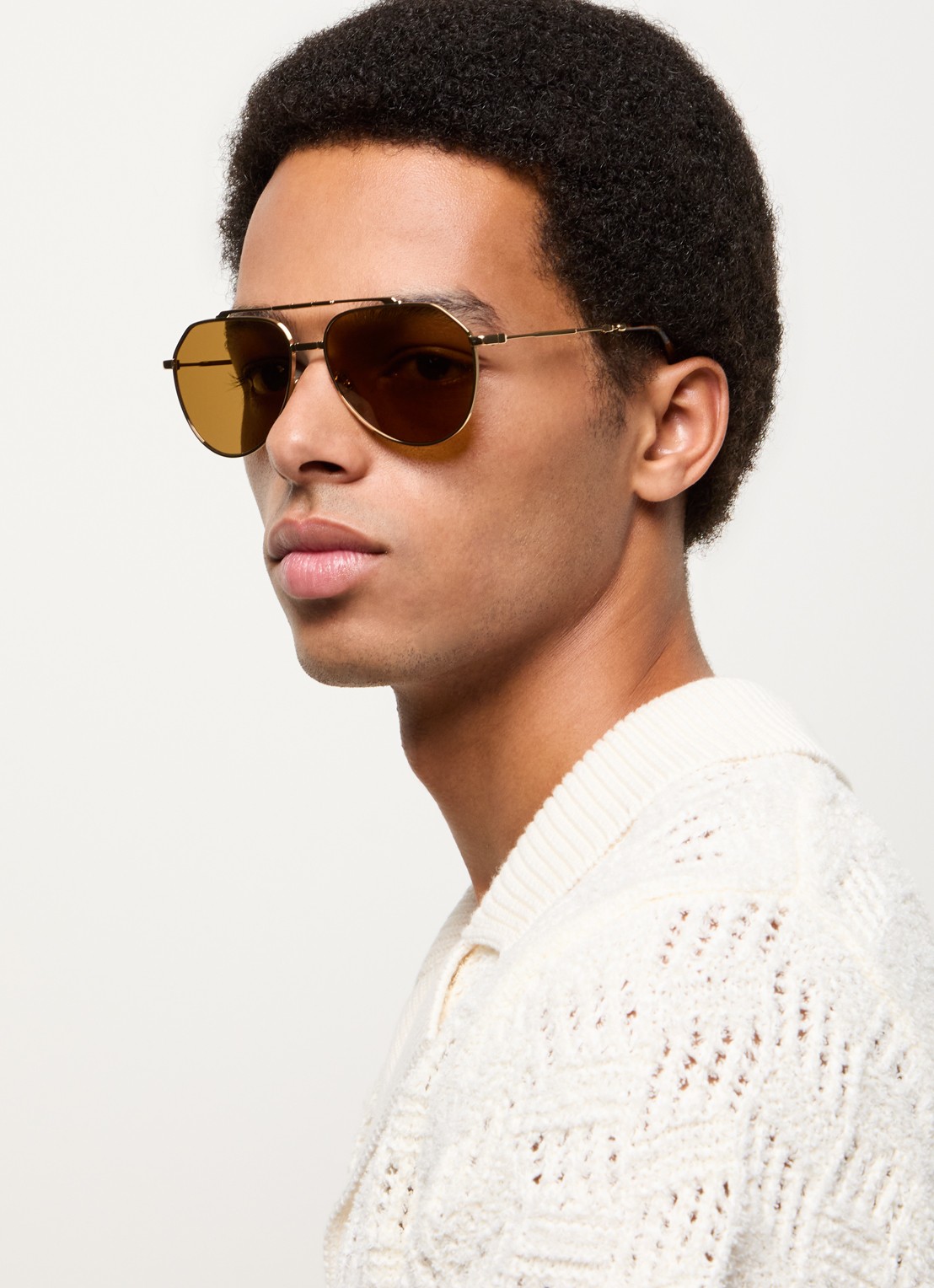 Dolce & Gabbana Piloten zonnebril DG2302 - voorkant 2 goud