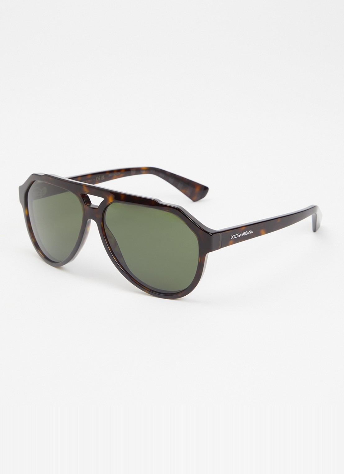 Dolce & Gabbana Piloten zonnebril DG4452   - voorkant 4 donkerbruin