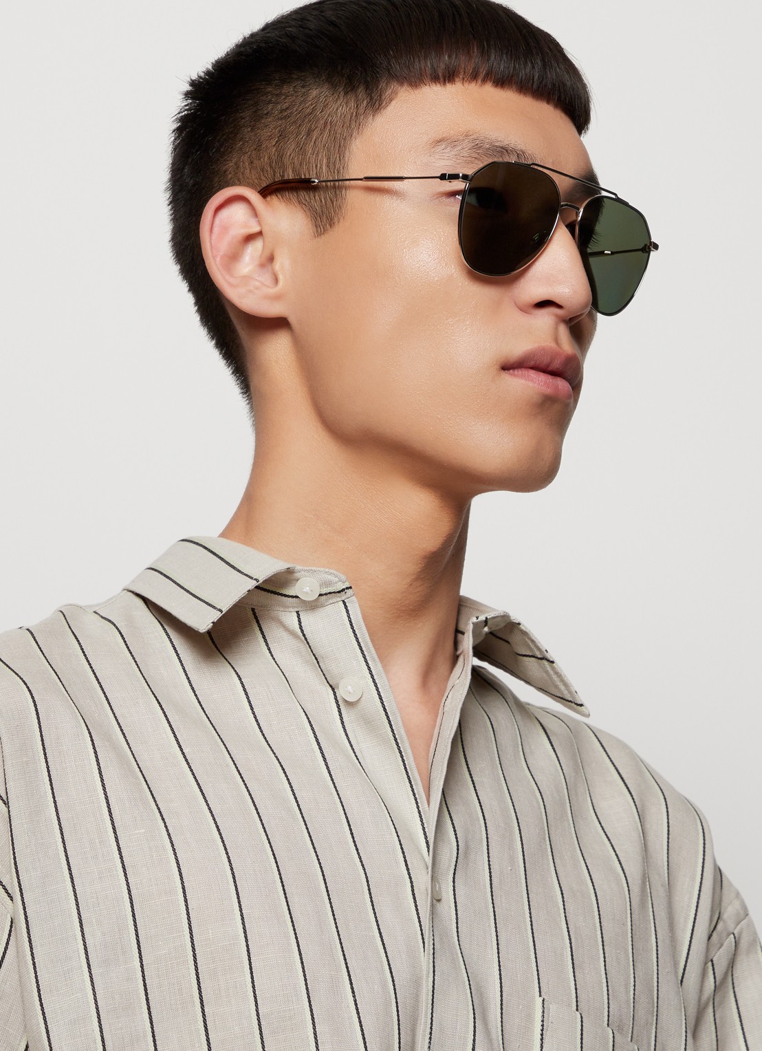 Dolce & Gabbana Piloten zonnebril gepolariseerd DG2296  - voorkant 2 zilver