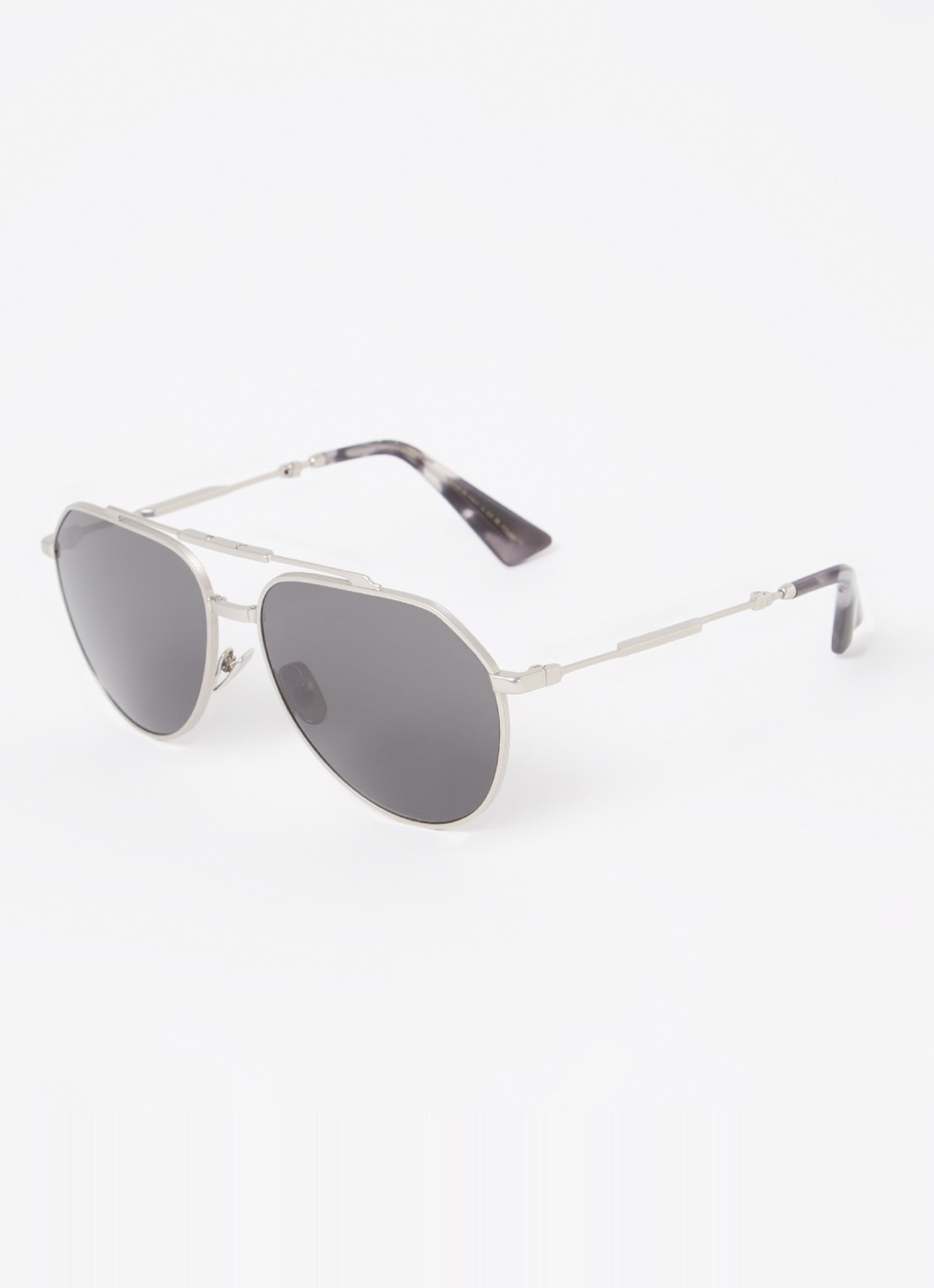 Dolce & Gabbana Piloten zonnebril gepolariseerd DG2302 - voorkant zilver