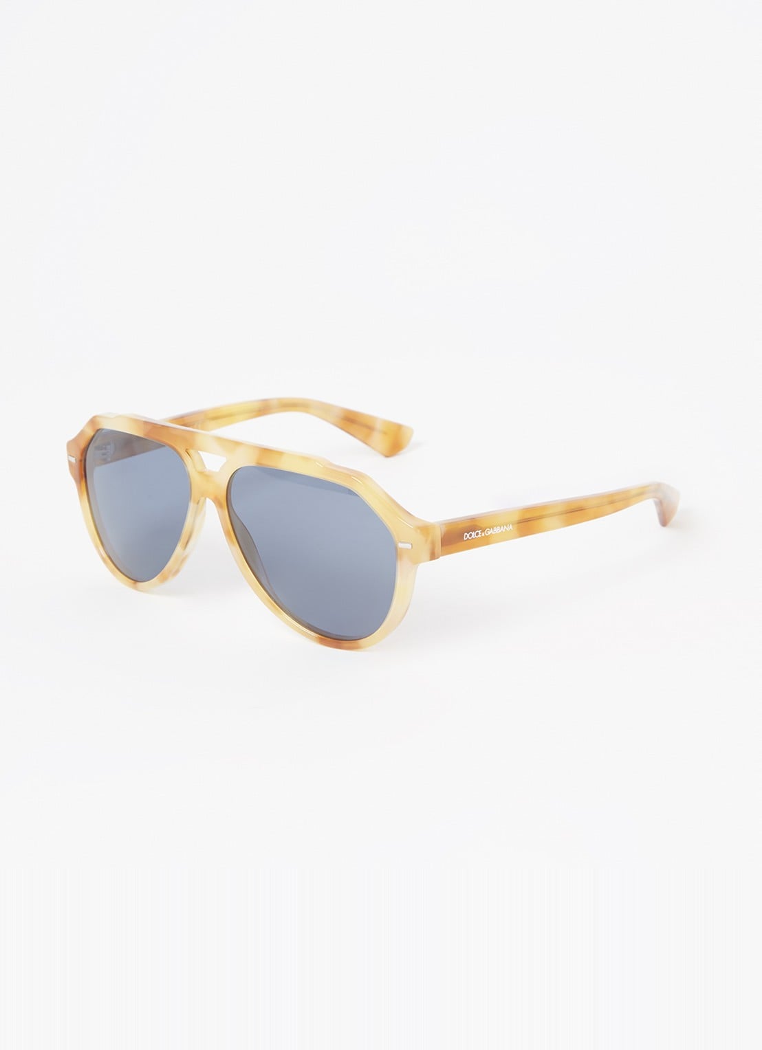 Dolce & Gabbana Piloten zonnebril gepolariseerd DG4452  - voorkant 4 okergeel