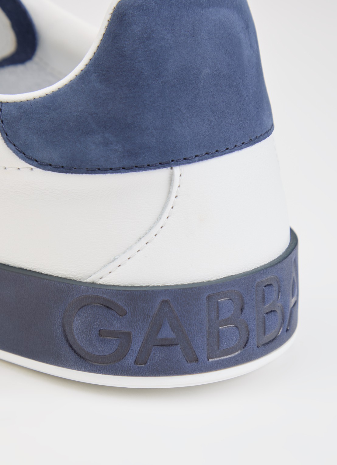 Dolce & Gabbana Portofino sneaker van kalfsleer met logo - detail 4 wit