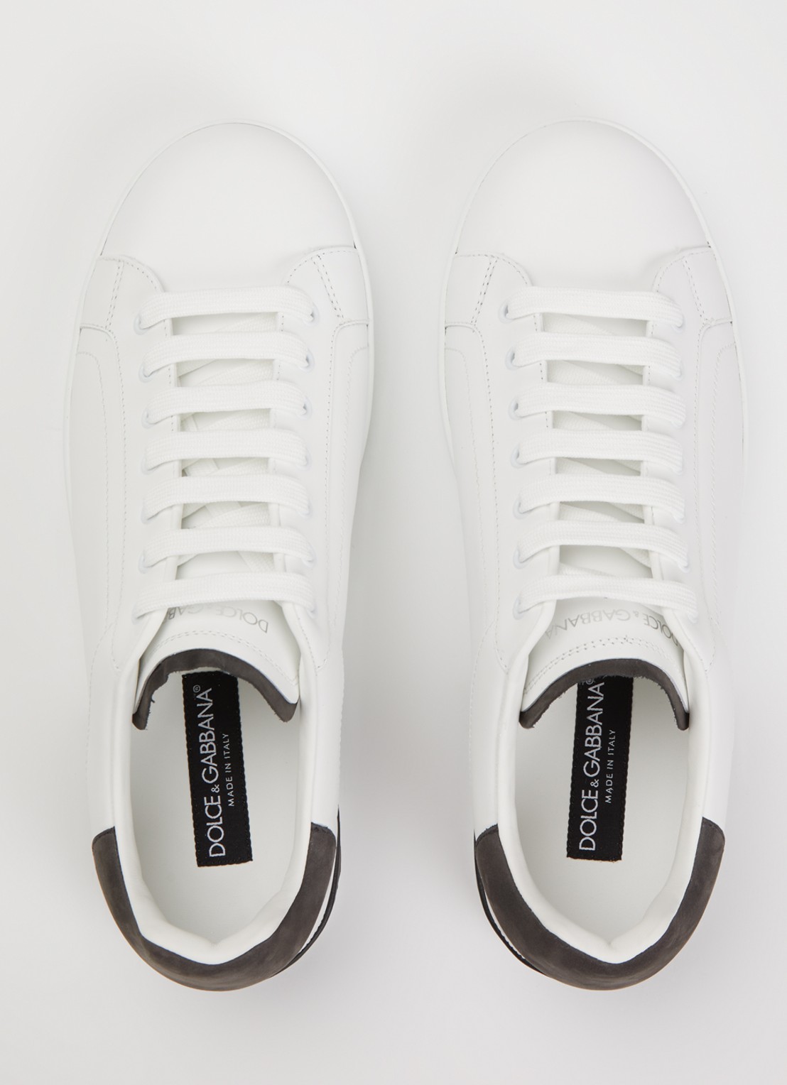 Dolce & Gabbana Portofino sneaker van kalfsleer - detail 4 wit