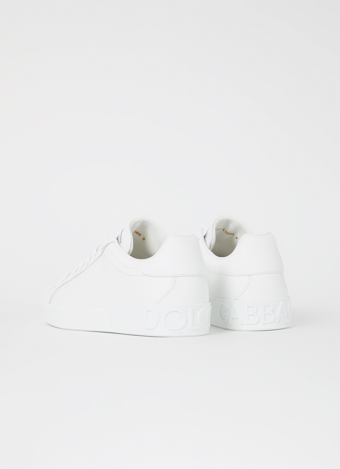 Dolce & Gabbana Portofino sneaker van kalfsleer - detail 2 wit