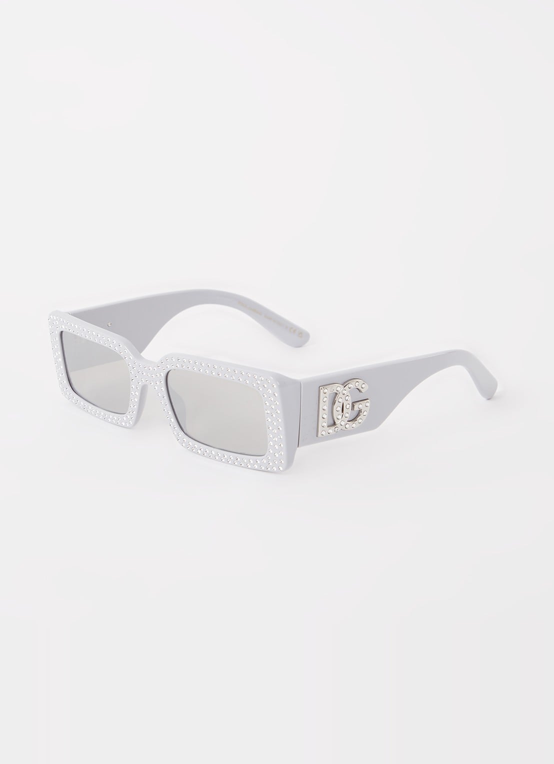 Dolce & Gabbana Retro zonnebril DG4447B   - voorkant lichtgrijs