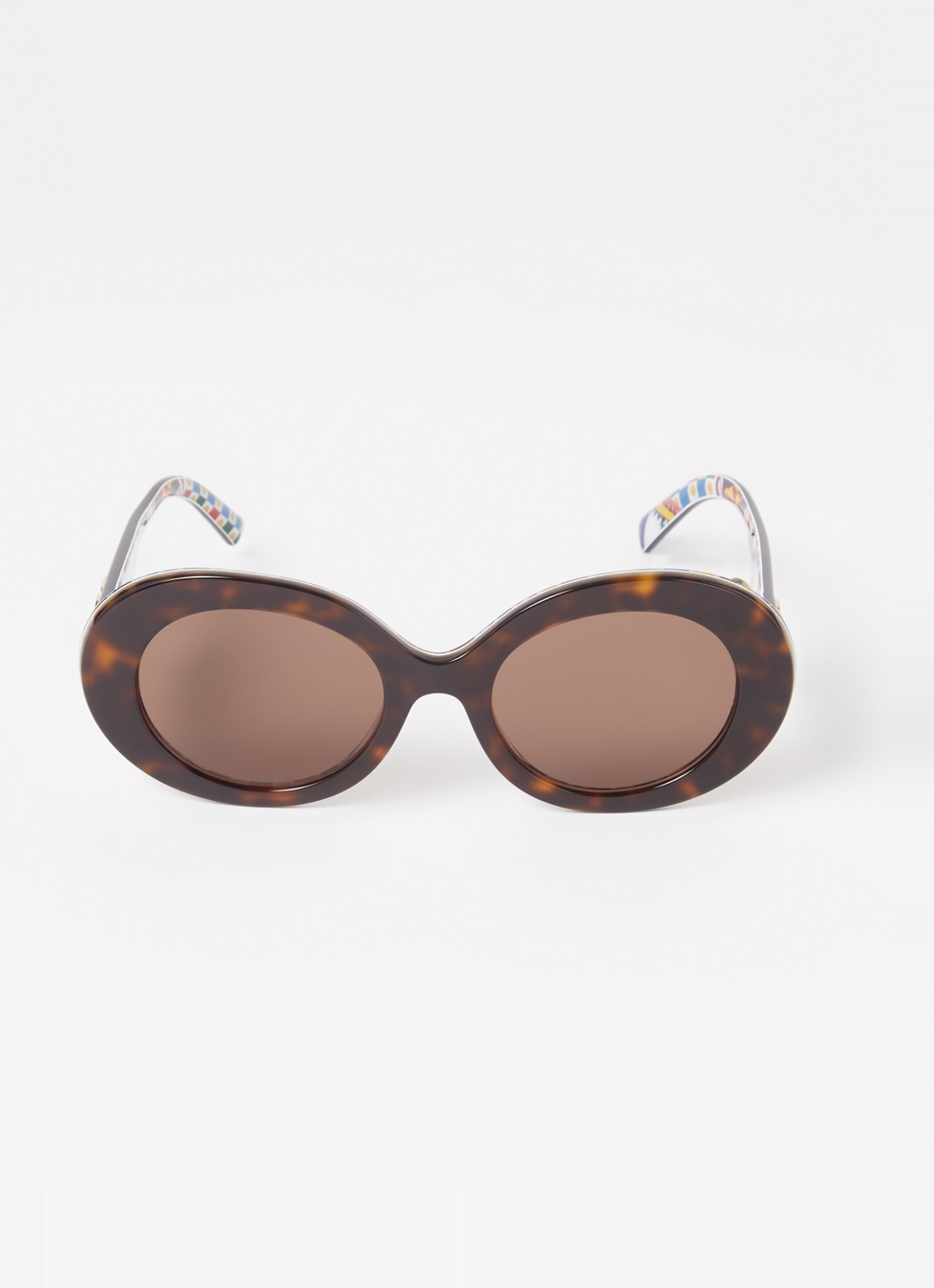 Dolce & Gabbana Retro zonnebril DG4448 - detail 3 bruin