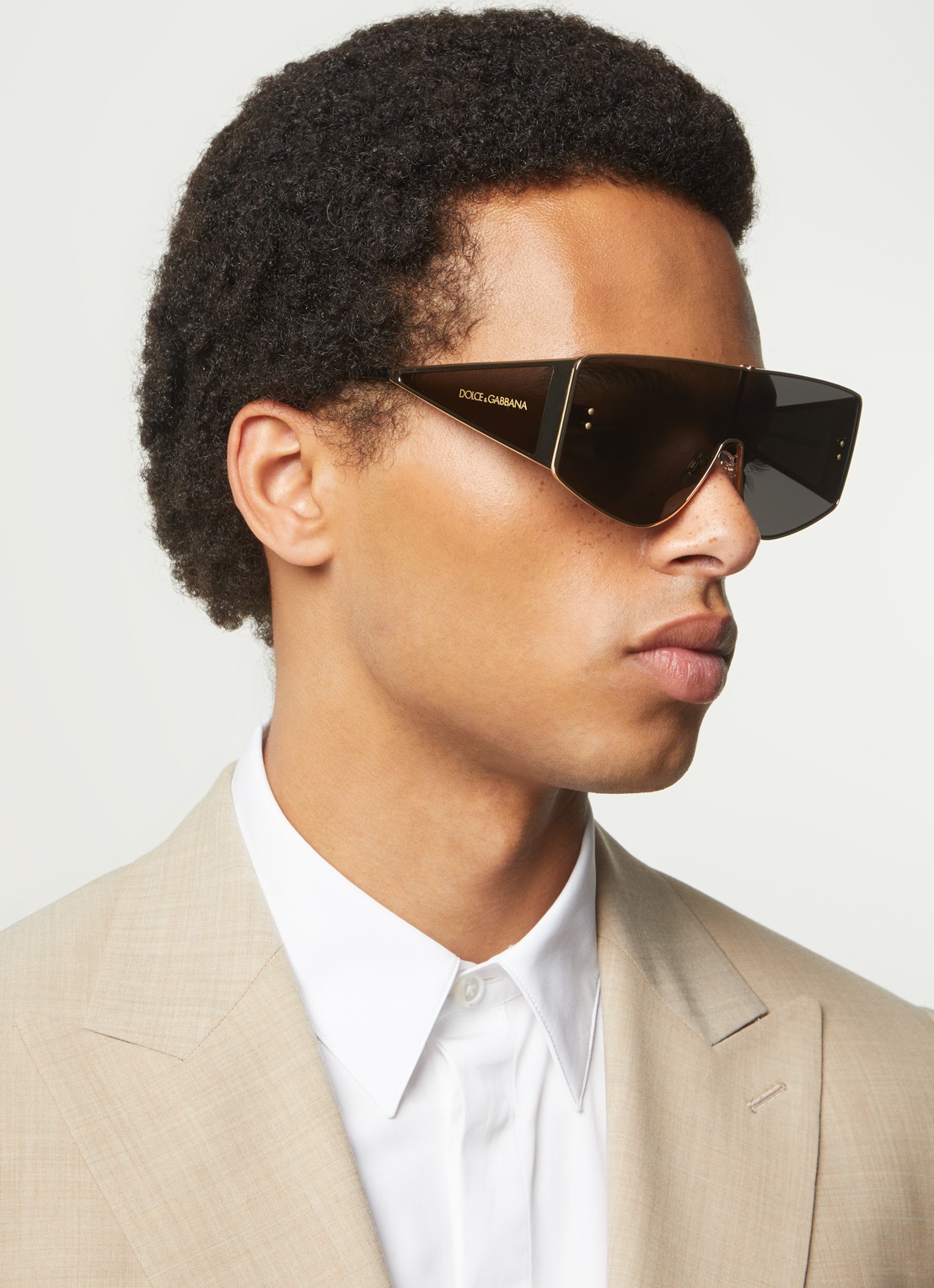 Dolce & Gabbana Shield zonnebril DG2305 - voorkant 2 goud