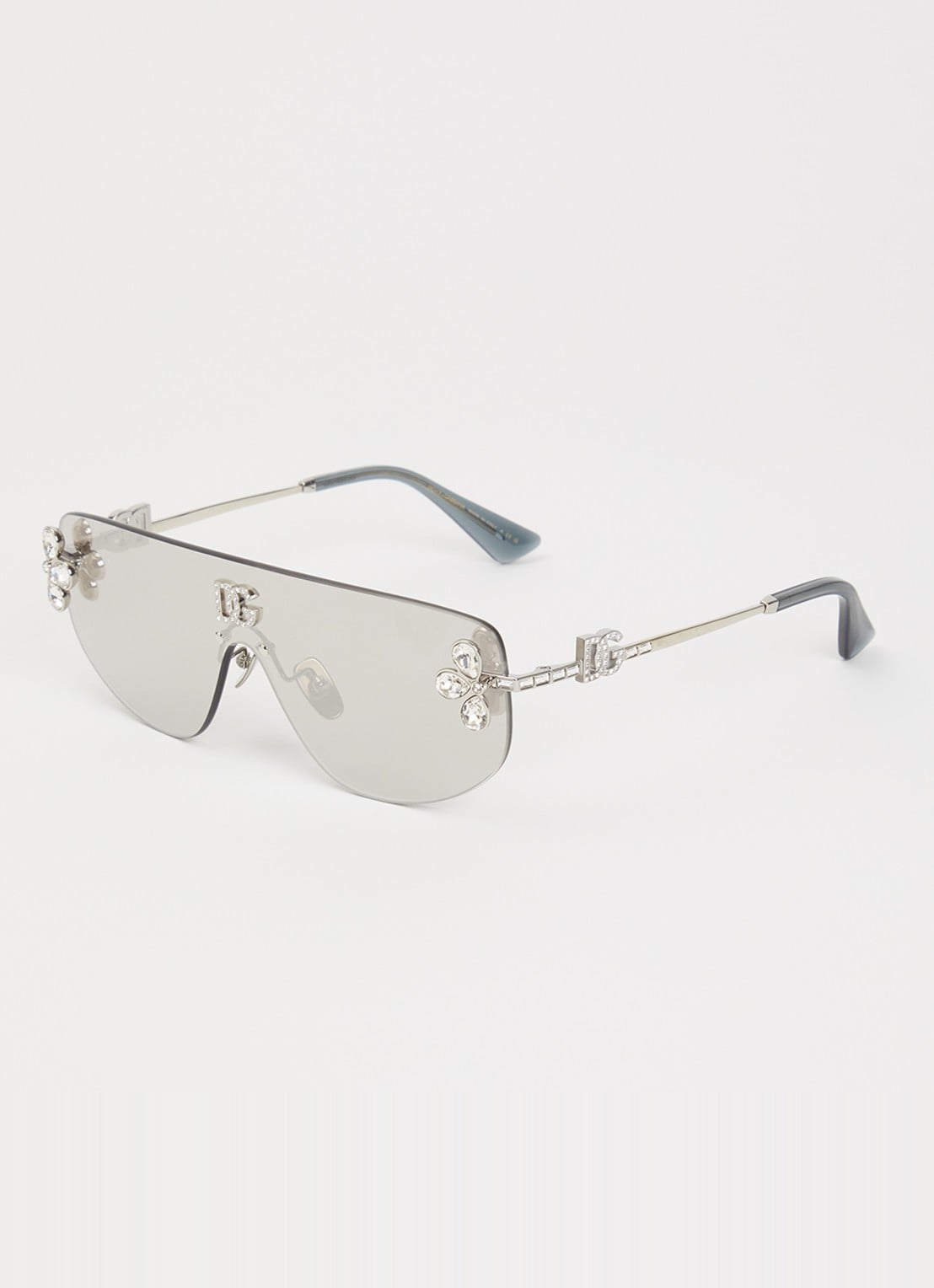Dolce & Gabbana Shield zonnebril DG2333B - voorkant zilver