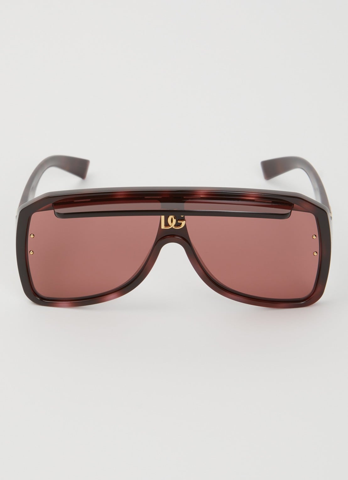 Dolce & Gabbana Shield zonnebril DG6205 - detail 2 donkerroze