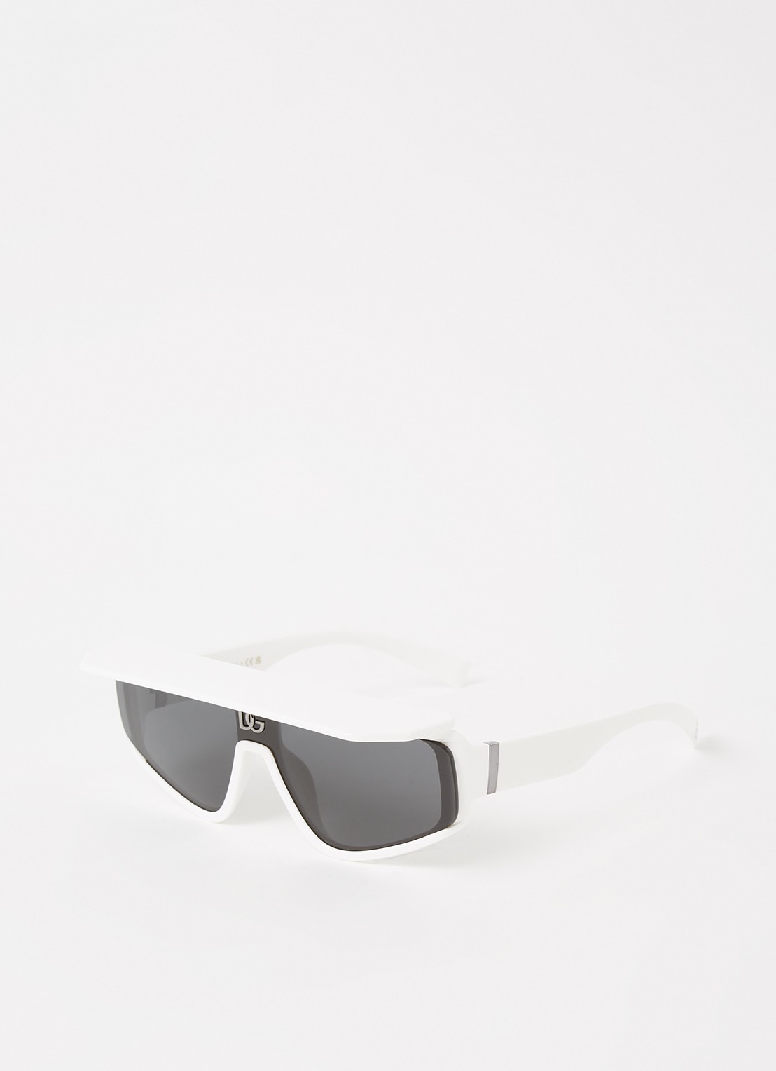 Dolce & Gabbana Shield zonnebril met afneembare zonneklep DG6177  - voorkant wit