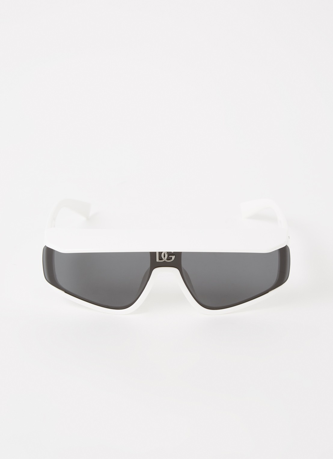 Dolce & Gabbana Shield zonnebril met afneembare zonneklep DG6177  - voorkant 2 wit