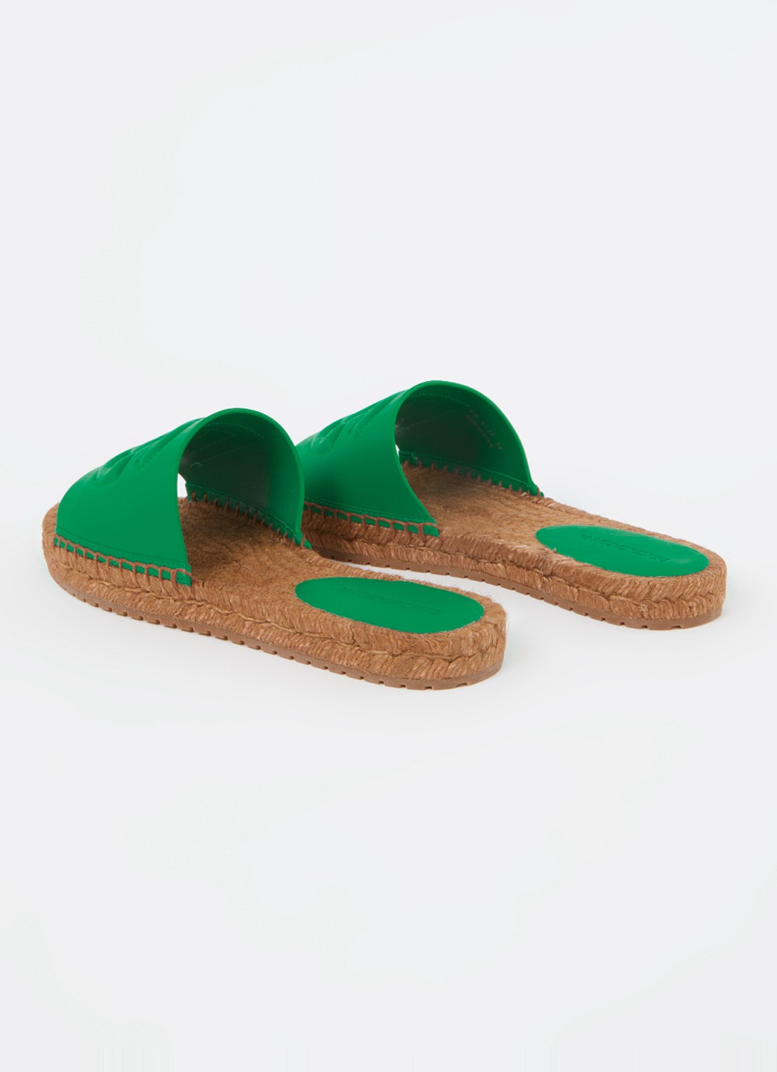 Dolce & Gabbana Vitello slipper van leer met logo - detail 2 groen