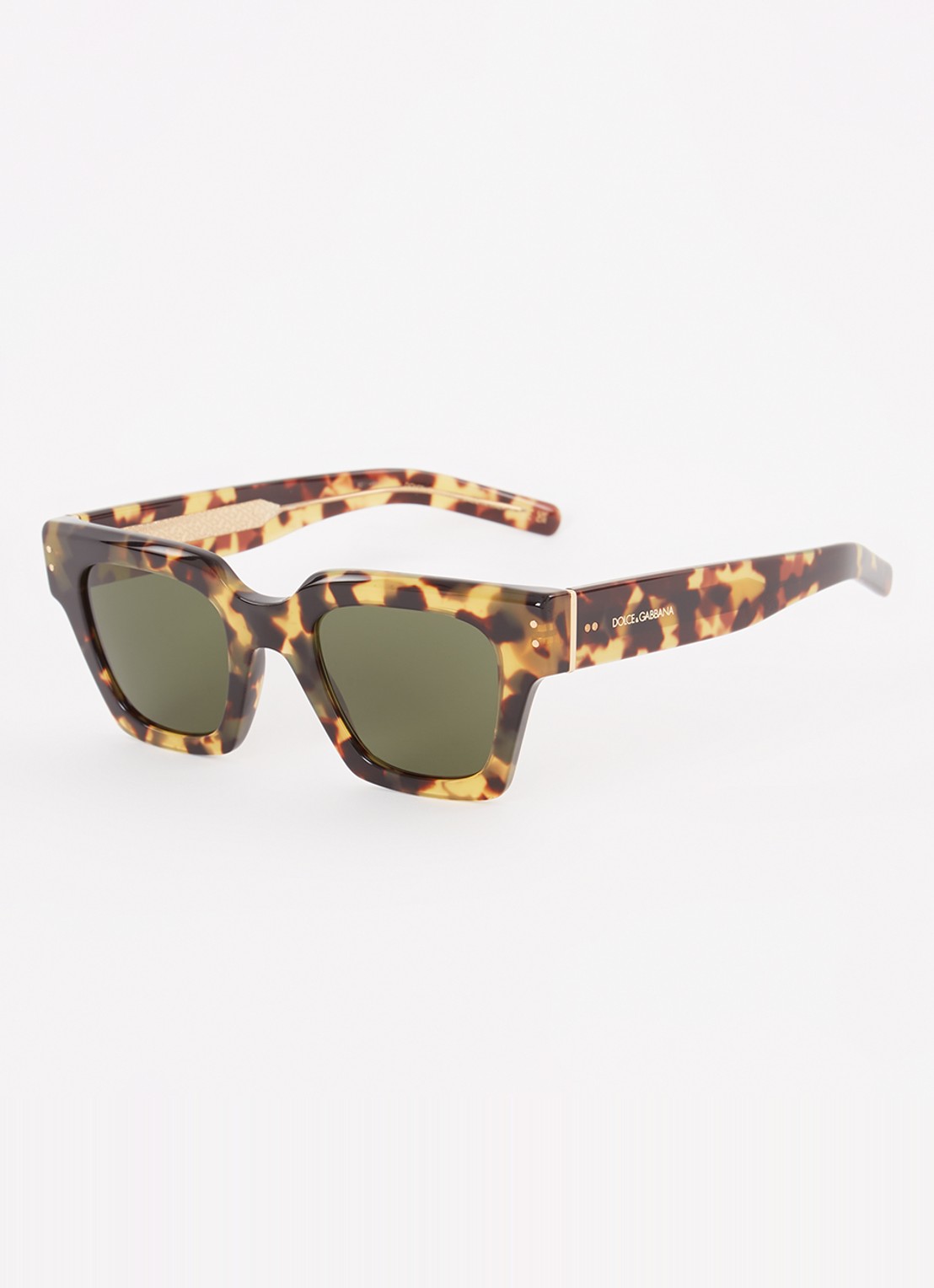 Dolce & Gabbana Wayfarer zonnebril DG4413  - voorkant 4 donkerbruin