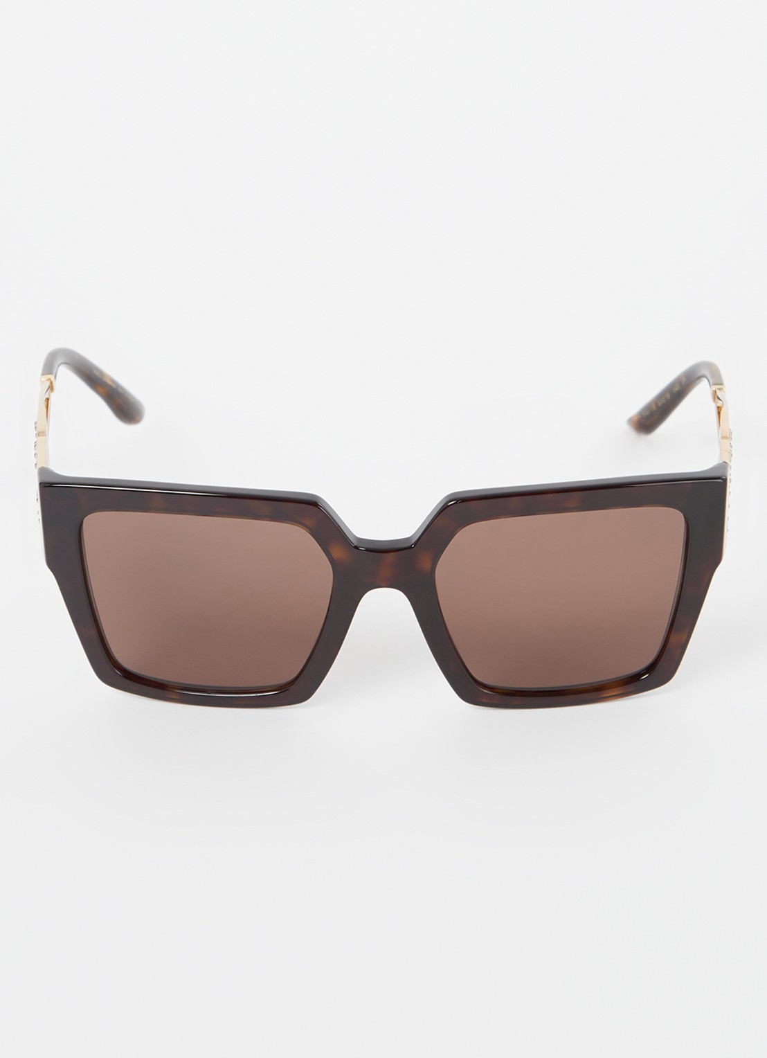 Dolce & Gabbana Wayfarer zonnebril DG4446B - detail 3 donkerbruin