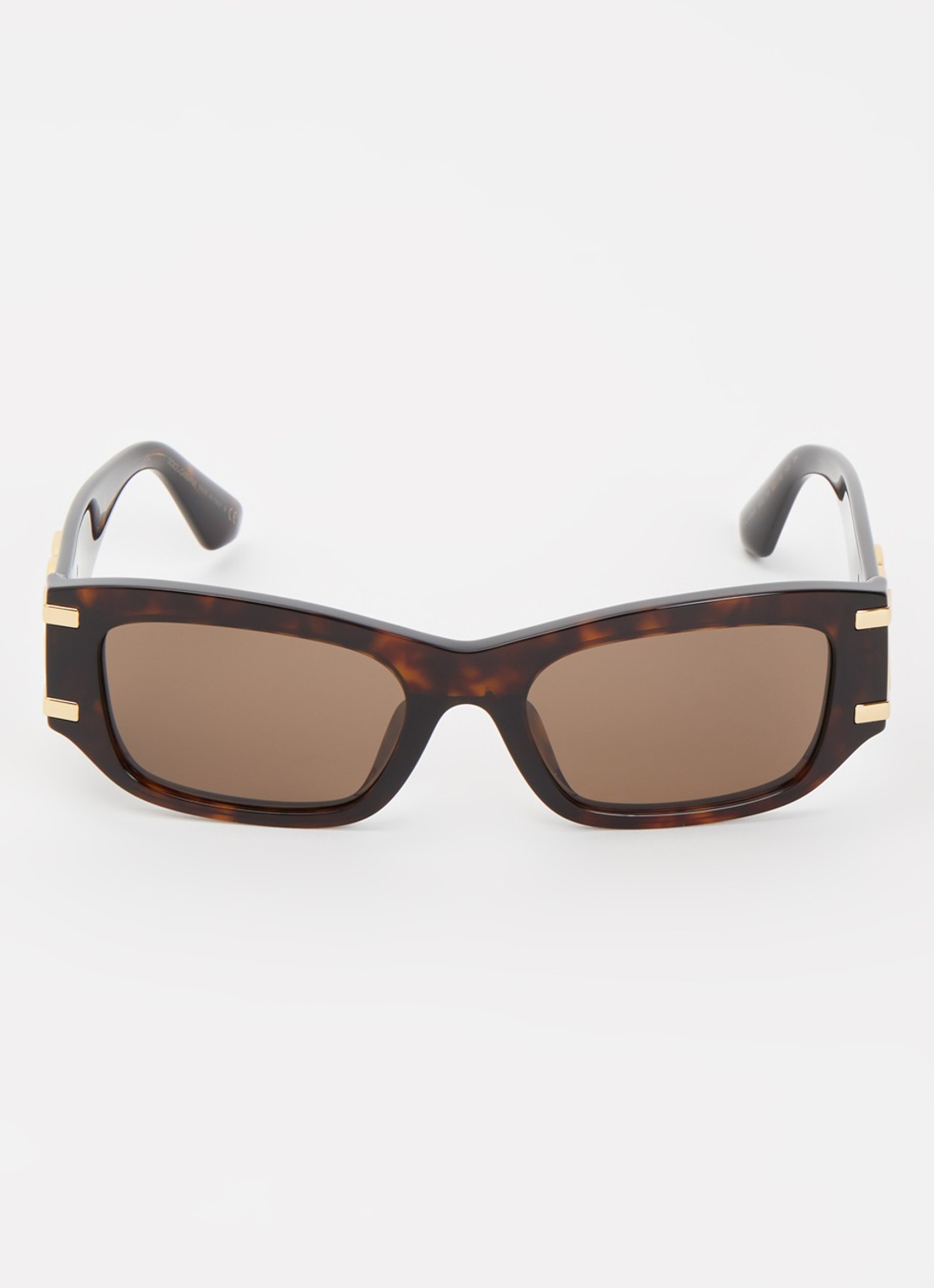 Dolce & Gabbana Wayfarer zonnebril DG4564 - detail 2 donkerbruin