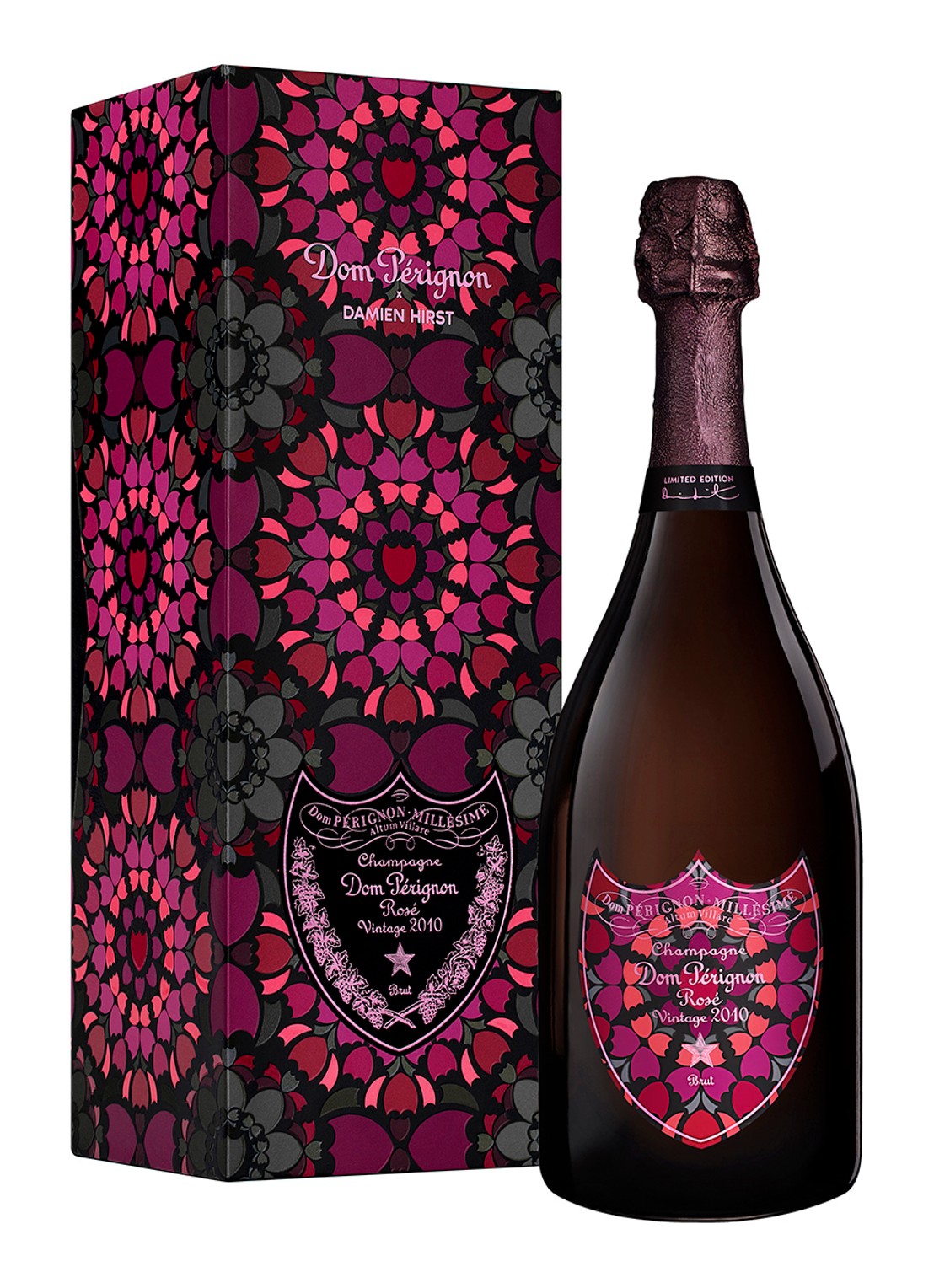 Dom Pérignon GB x Damien Hirst Vintage Rose 2010 champagne 75 cl - voorkant 3 undefined
