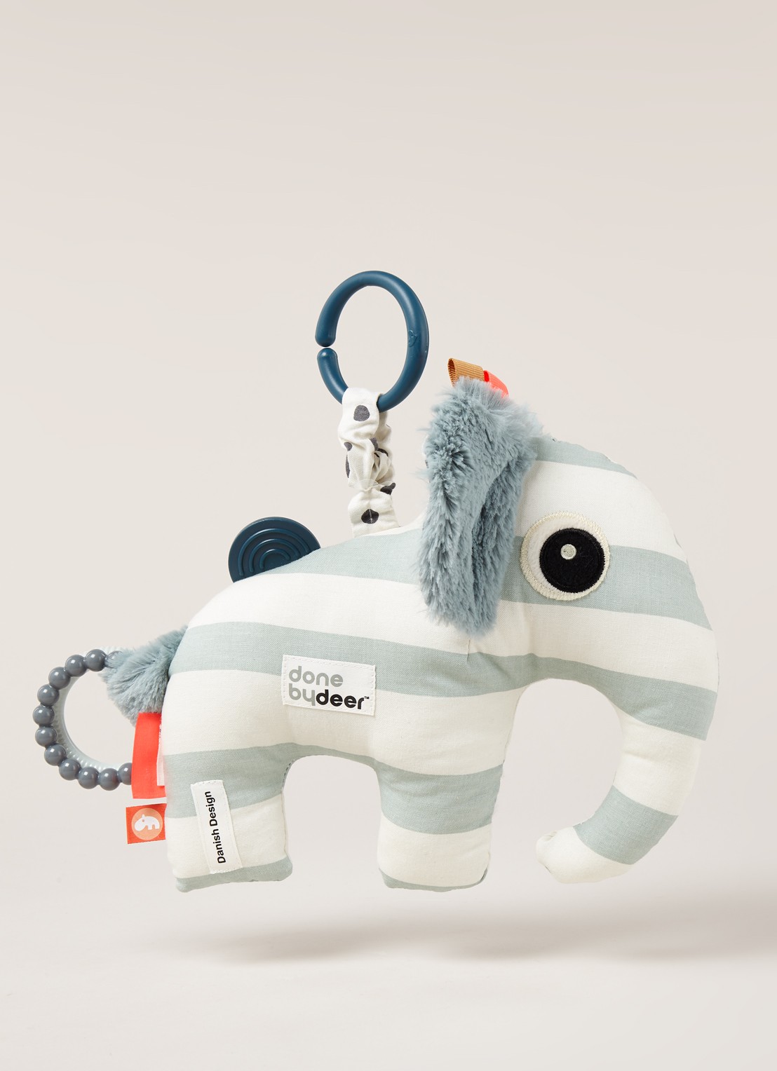 Done by Deer Elphee olifant rammelaar 23 cm - detail 3 blauw