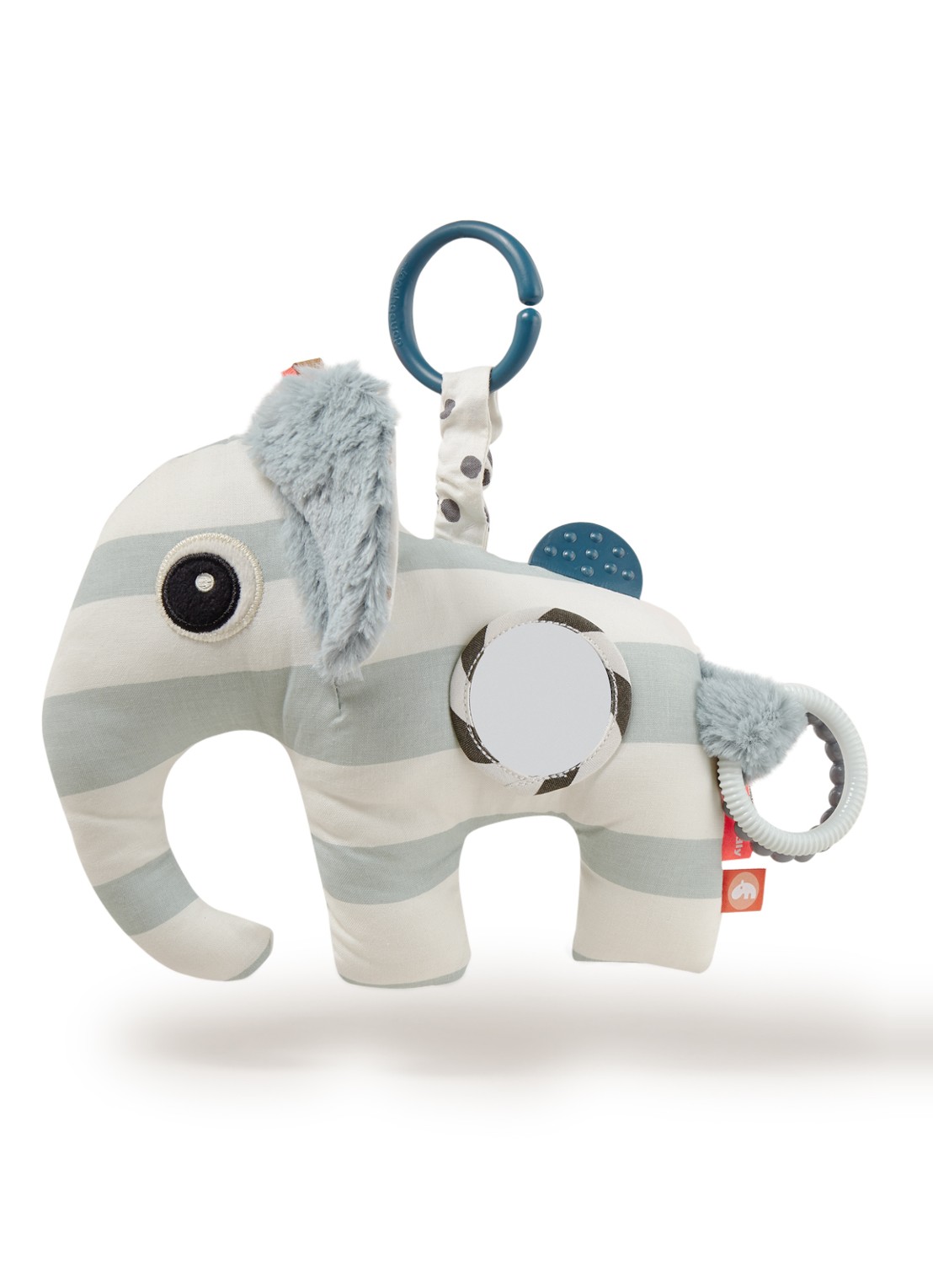 Done by Deer Elphee olifant rammelaar 23 cm - voorkant blauw