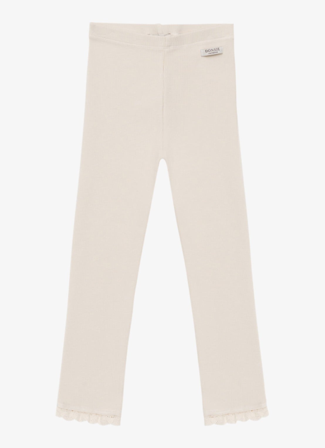 Donsje Amsterdam Affy legging in katoenblend - voorkant beige